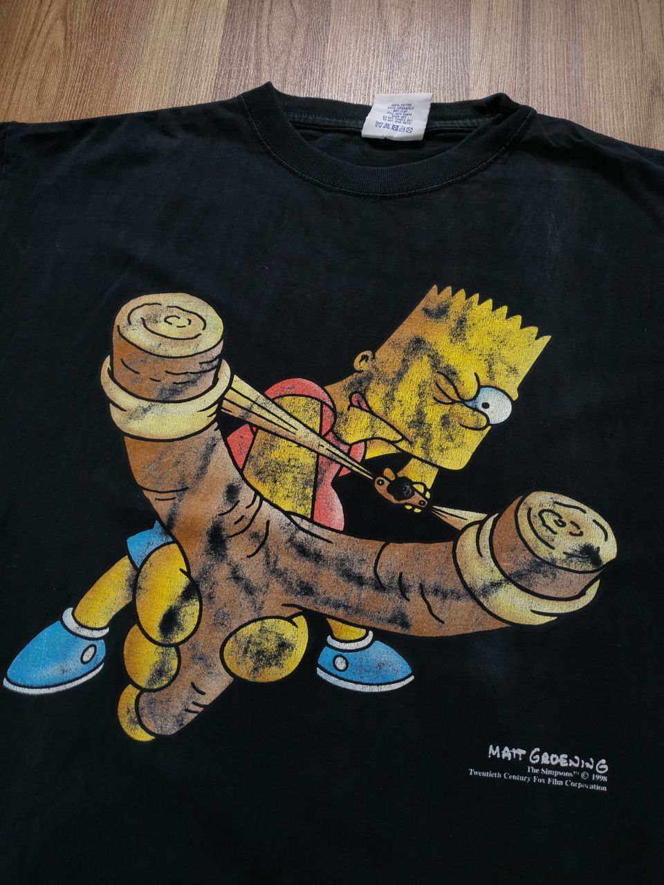 Garbage TV Vintage Y2K The Simpsons 1998 Bart T Shirt Tee Futurama Size US XL / EU 56 / 4 - 2 Thumbnail