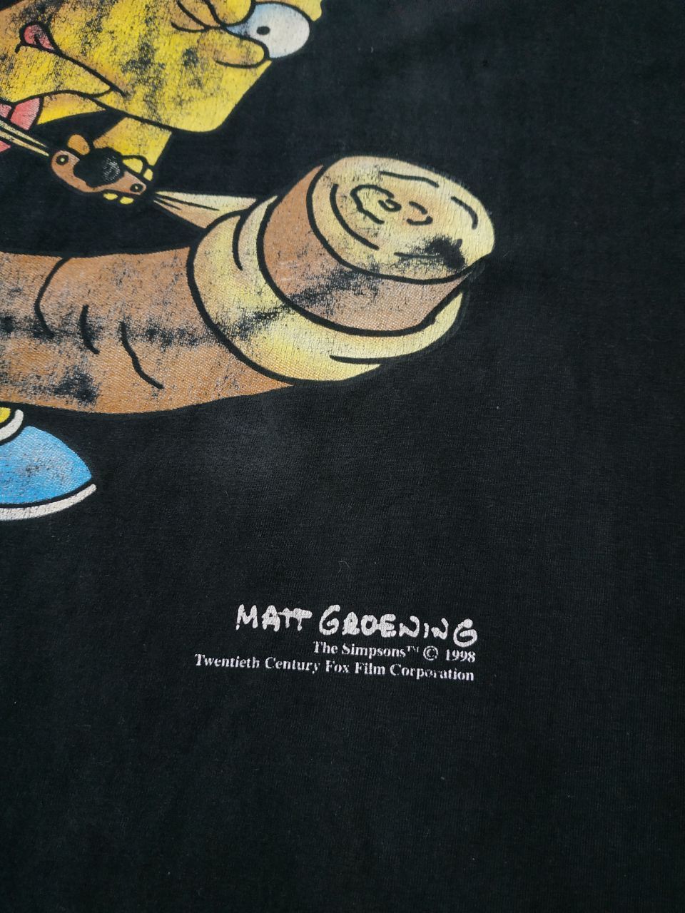 Garbage TV Vintage Y2K The Simpsons 1998 Bart T Shirt Tee Futurama Size US XL / EU 56 / 4 - 3 Thumbnail