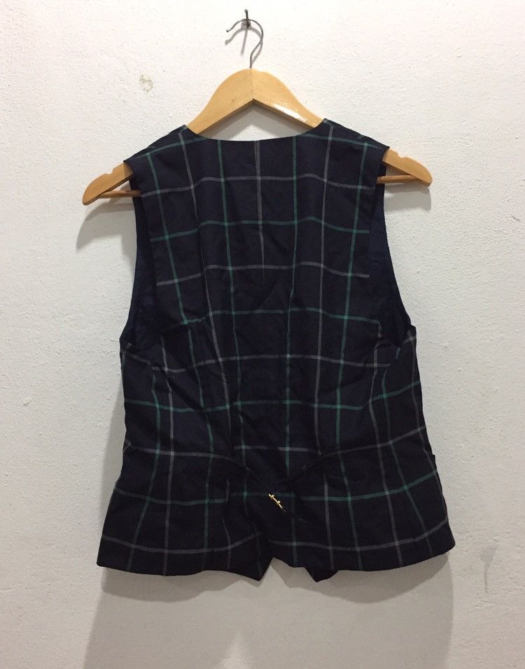 Burberry Vintage Burberry Vest Button Up Plaid Design Size 34R - 3 Thumbnail