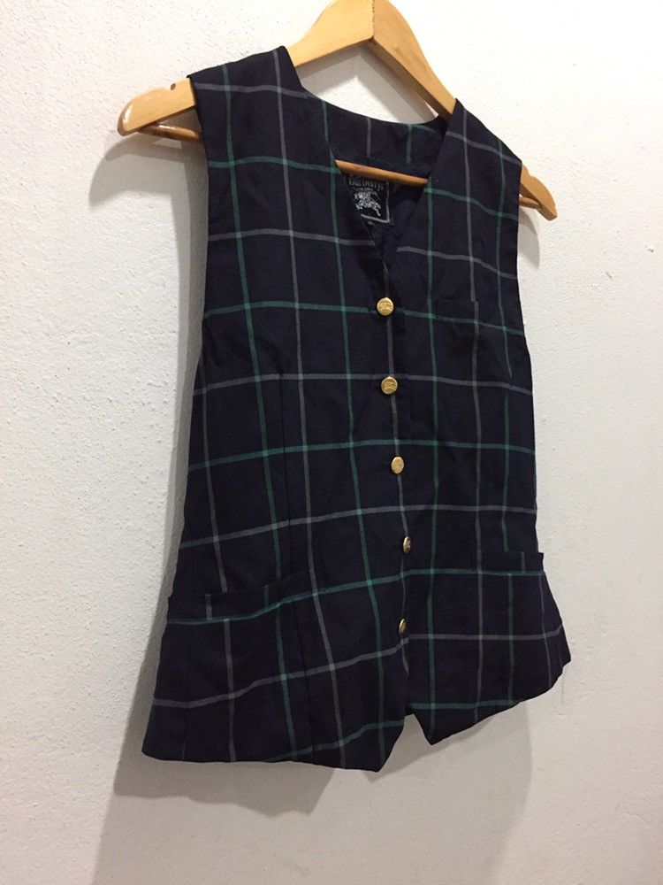 Burberry Vintage Burberry Vest Button Up Plaid Design Size 34R - 2 Thumbnail