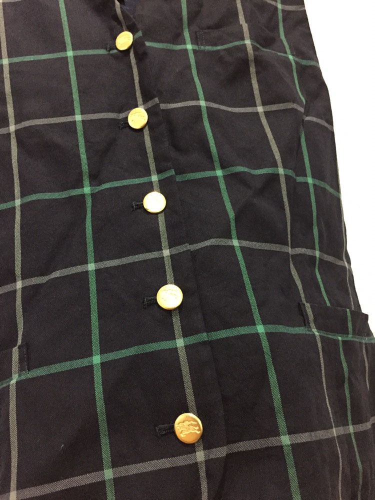Burberry Vintage Burberry Vest Button Up Plaid Design Size 34R - 4 Thumbnail