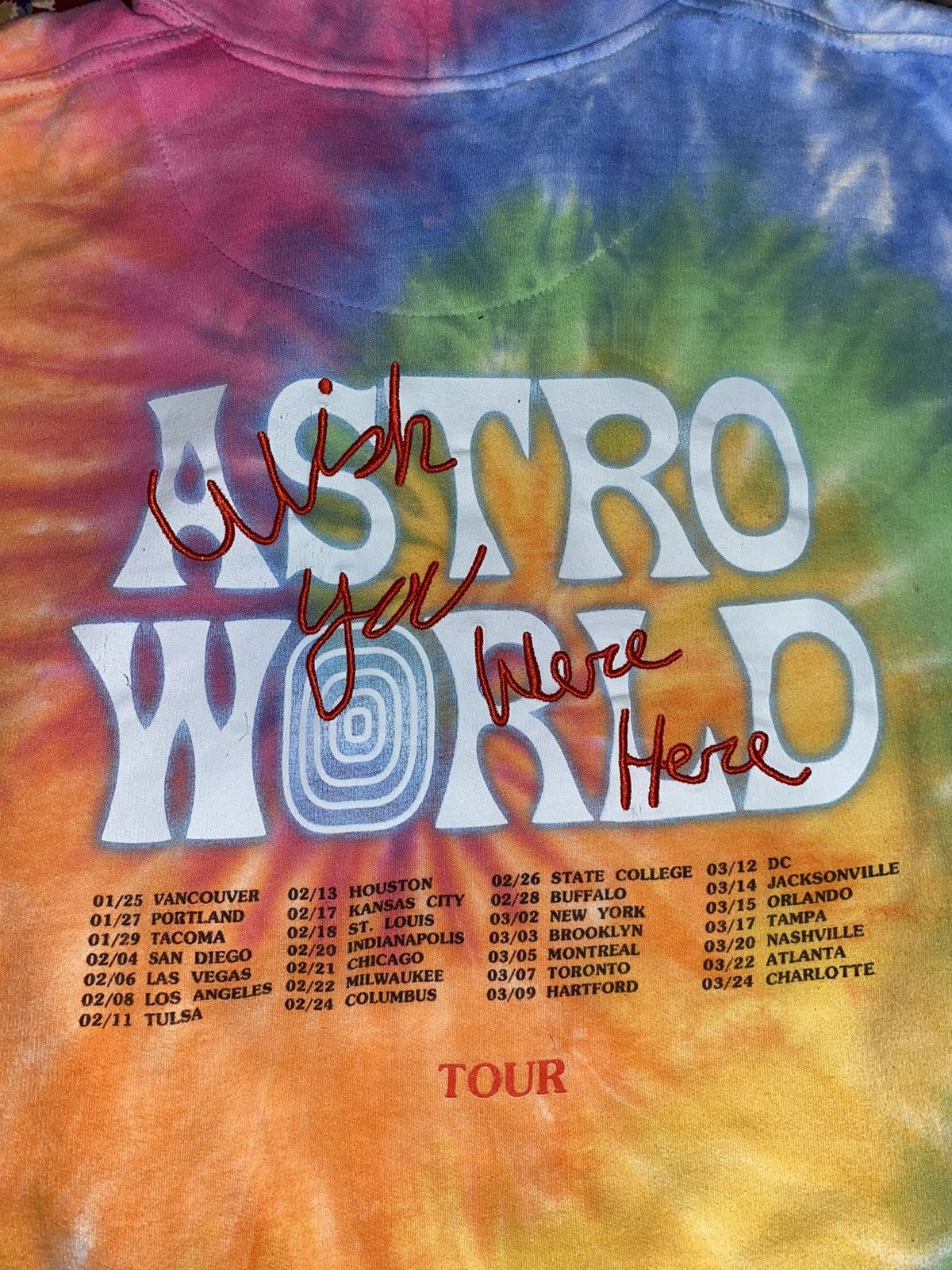 Travis Scott Travis Scott Astroworld Tour Tye-Dye Hoodie *rare* Size US M / EU 48-50 / 2 - 5 Thumbnail