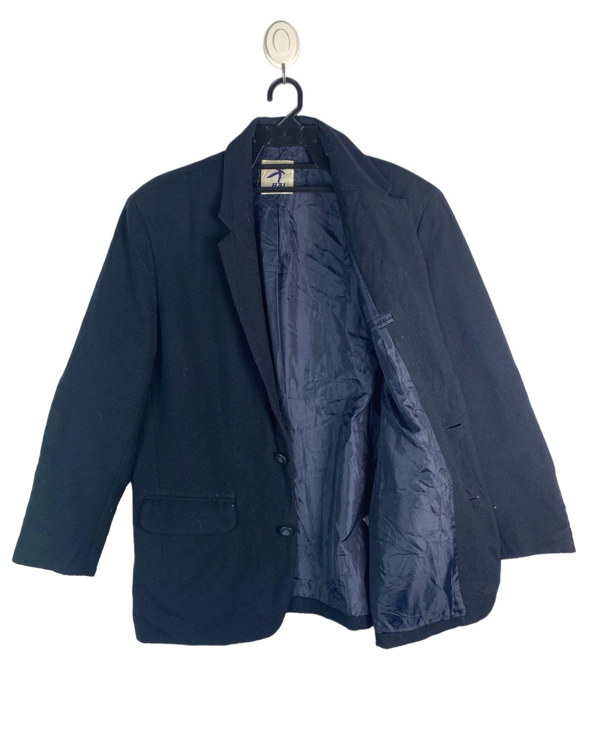 Hai Sporting Gear × Issey Miyake × Vintage Vtg 90s HAI SPORTING GEAR Issey Miyake wool blazer coat Size 44R - 4 Thumbnail