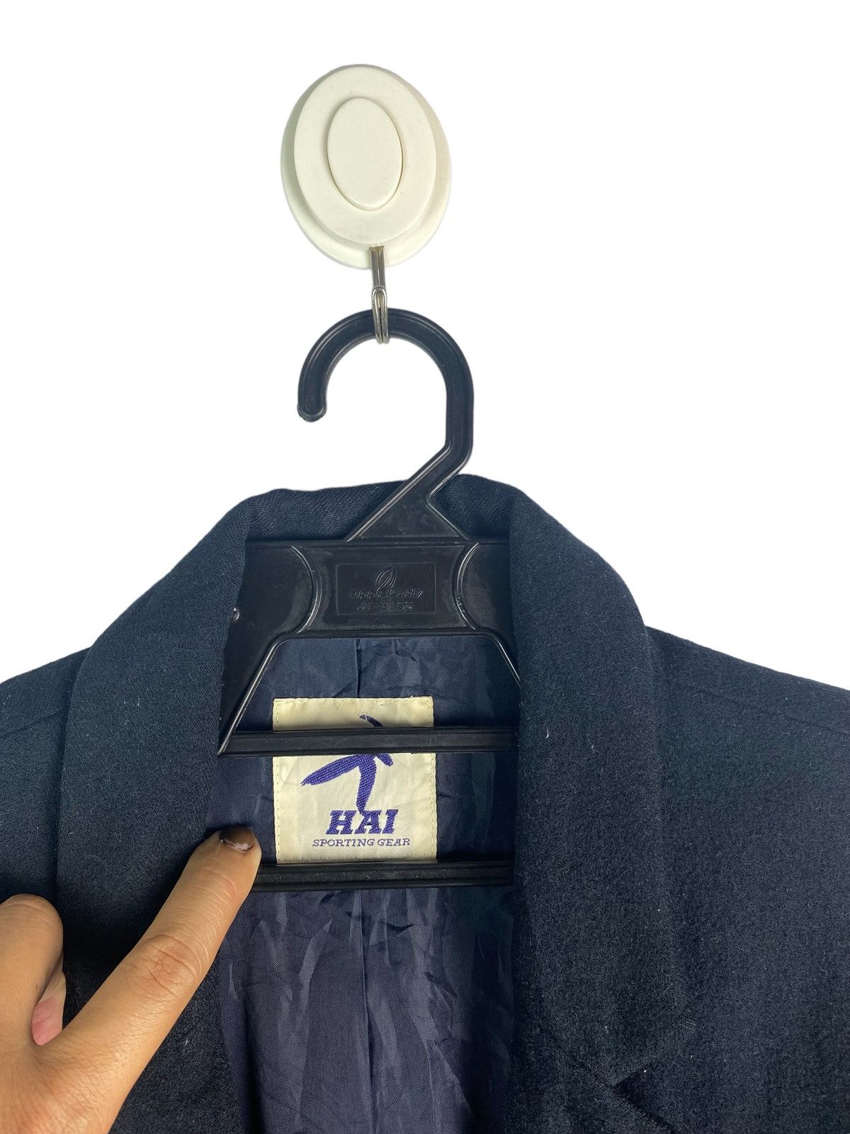Hai Sporting Gear × Issey Miyake × Vintage Vtg 90s HAI SPORTING GEAR Issey Miyake wool blazer coat Size 44R - 6 Thumbnail
