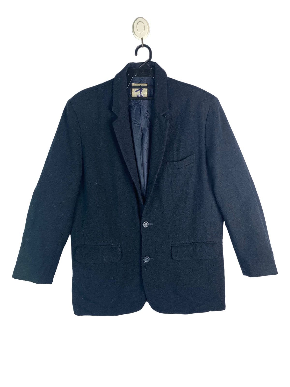 Hai Sporting Gear × Issey Miyake × Vintage Vtg 90s HAI SPORTING GEAR Issey Miyake wool blazer coat Size 44R - 1 Thumbnail