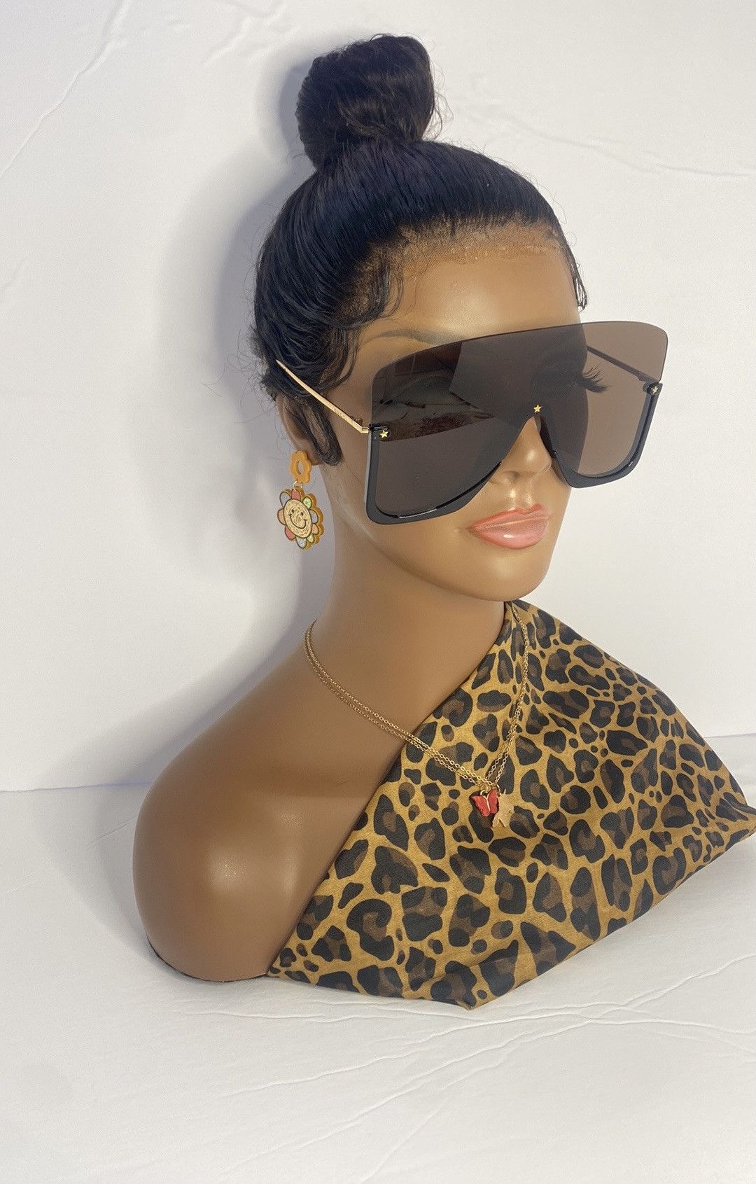 GUCCI Oversized Aviator Sunglasses GG0540S Black