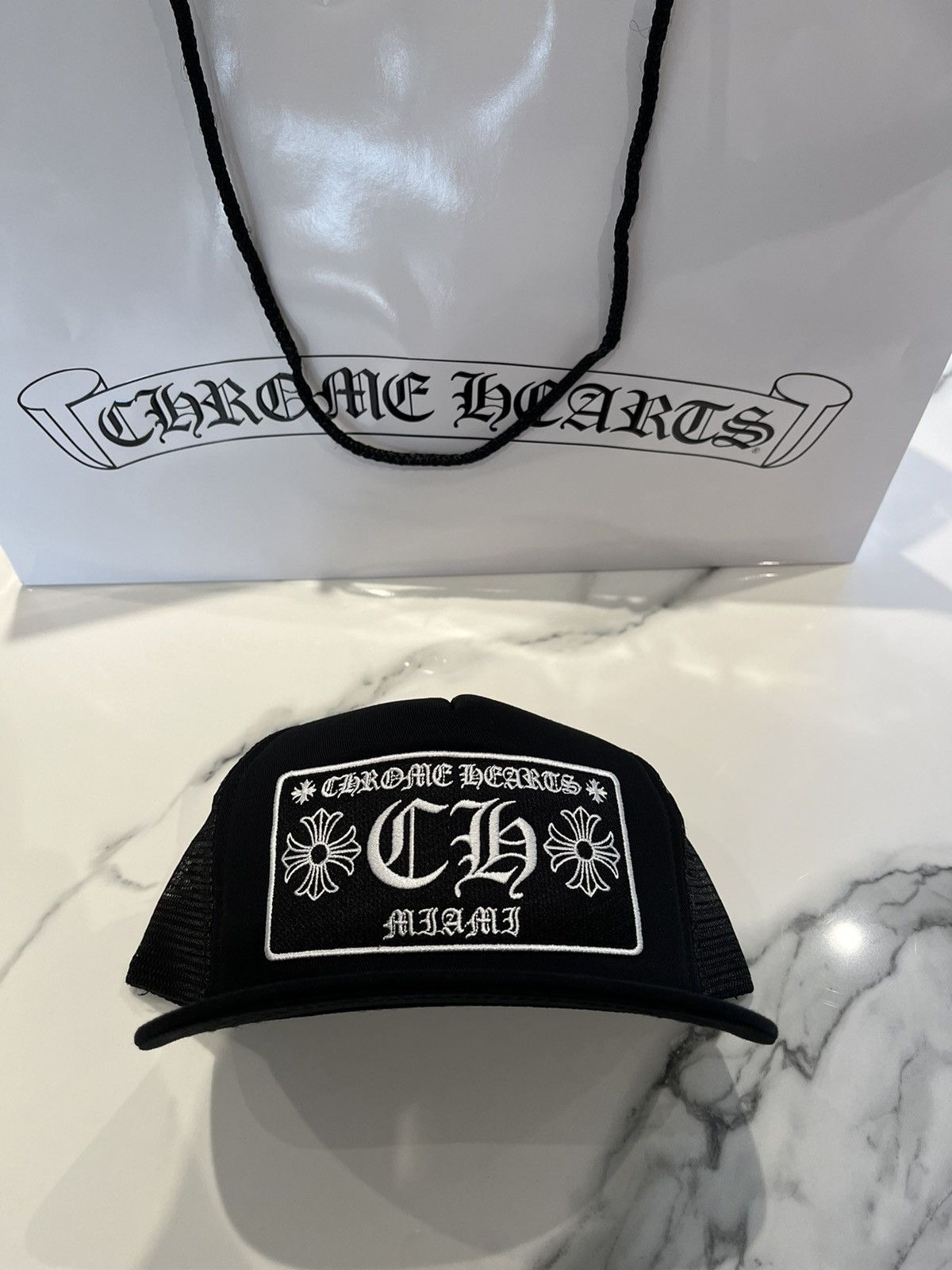 Chrome Hearts RARE CHROME HEARTS MIAMI EXCLUSIVE TRUCKER HAT | Grailed