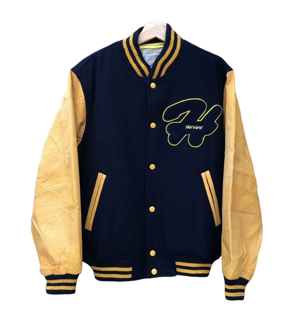 Collegium Havard University Sleeve Leather Varsity Jacket Size US M / EU 48-50 / 2 - 1 Thumbnail