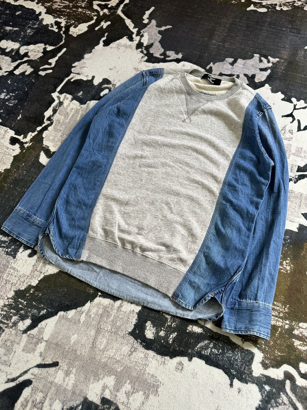 CABANE de ZUCCa SS14 Cabane De Zucca indigo dye denim mixed cut pullover Size US M / EU 48-50 / 2 - 3 Thumbnail