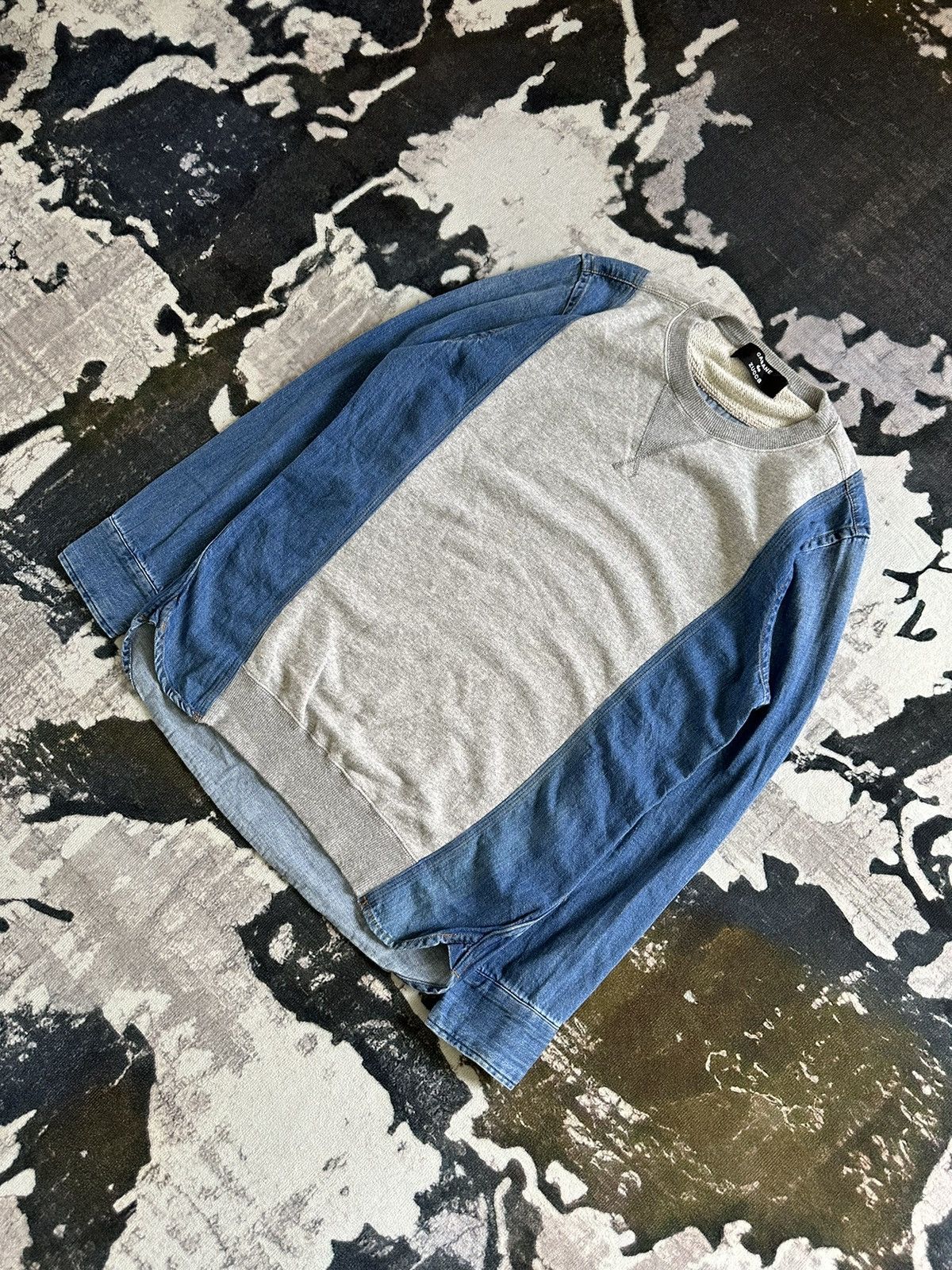 CABANE de ZUCCa SS14 Cabane De Zucca indigo dye denim mixed cut pullover Size US M / EU 48-50 / 2 - 2 Thumbnail