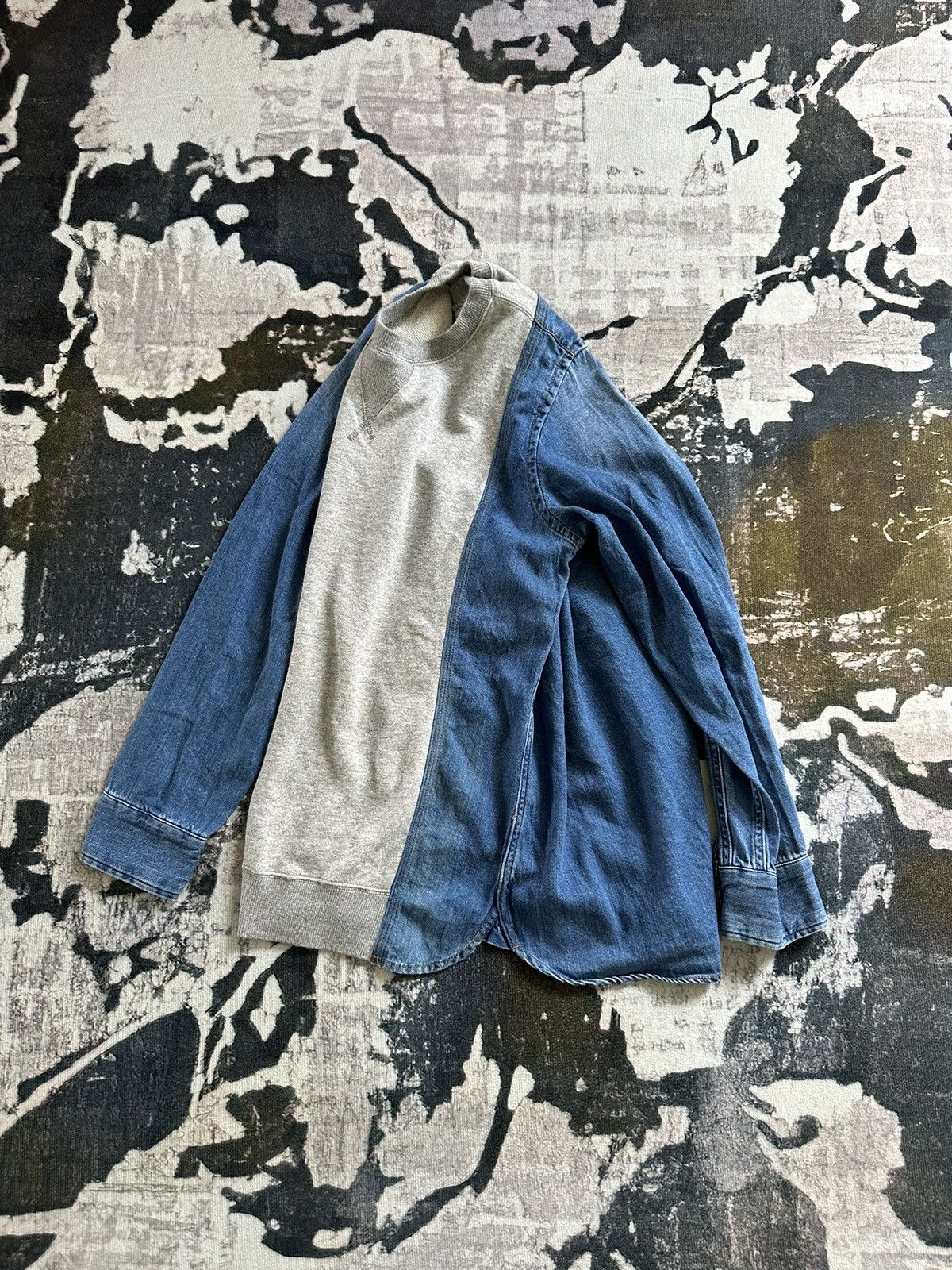 CABANE de ZUCCa SS14 Cabane De Zucca indigo dye denim mixed cut pullover Size US M / EU 48-50 / 2 - 7 Thumbnail