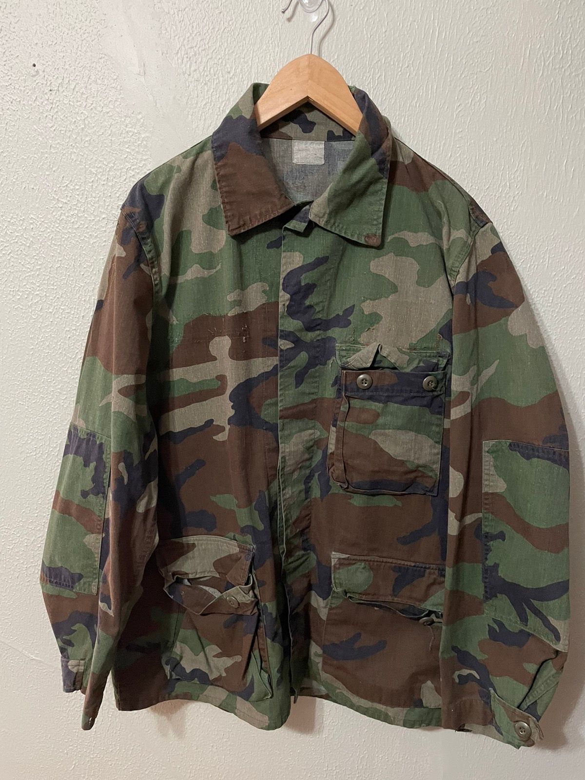 Vintage Vintage Woodland 1980s Army Modified Fatigue Shirt | Grailed