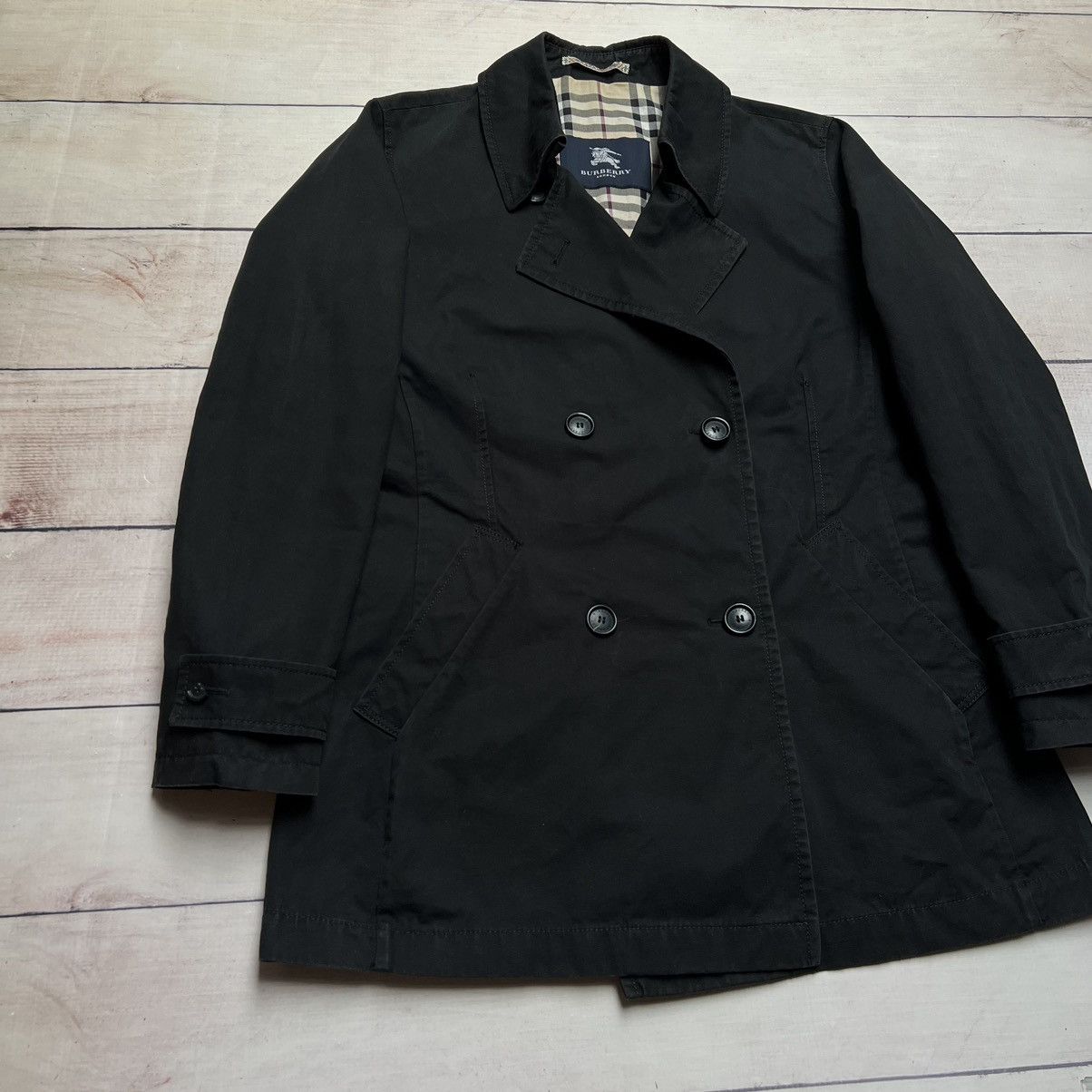 Burberry × Designer Black Trench Coat Burberry Check Checkered Size M / US 6-8 / IT 42-44 - 2 Thumbnail