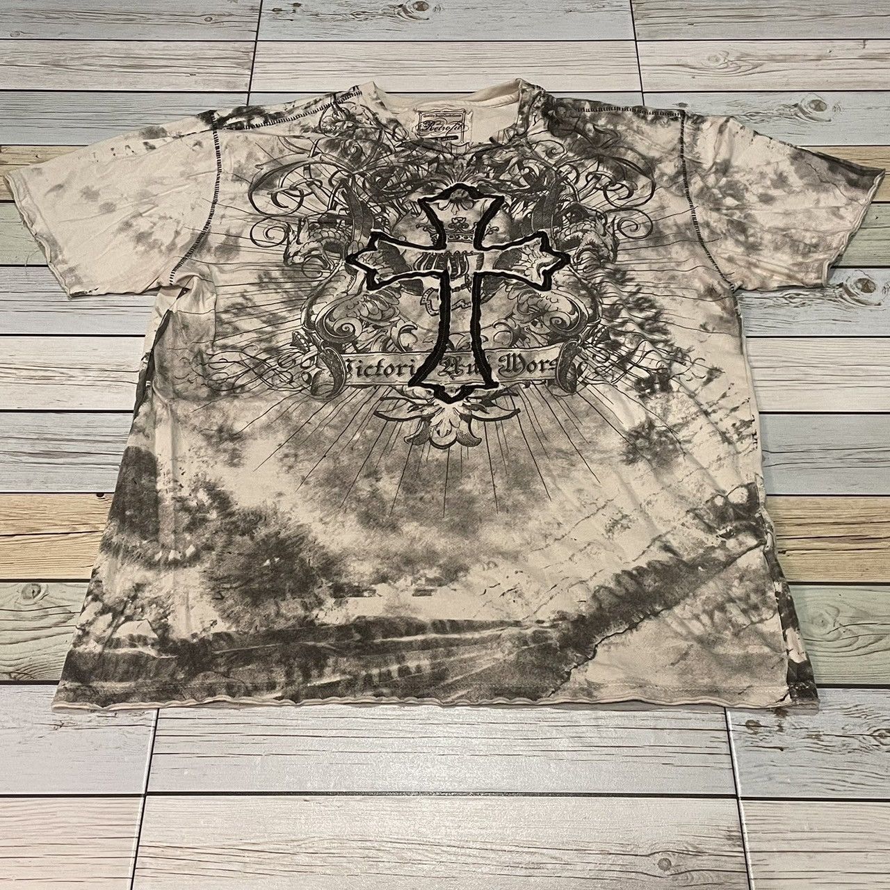 Affliction × Raw State × Streetwear Rare Retrofit Cross Y2K Affliction ...