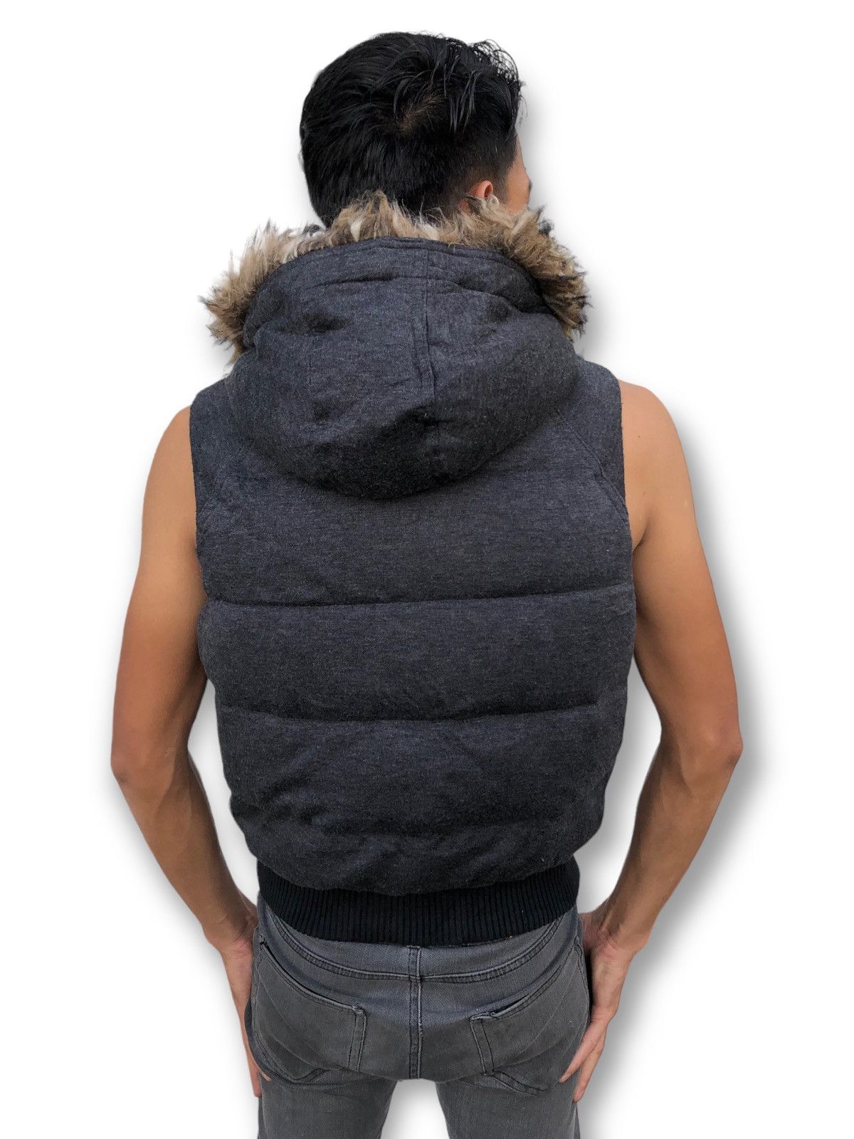 20471120 × Issey Miyake ‼️RARE‼️ 20020801 PLST Down Vest Jacket With Fur Hoodie Size US S / EU 44-46 / 1 - 2 Thumbnail
