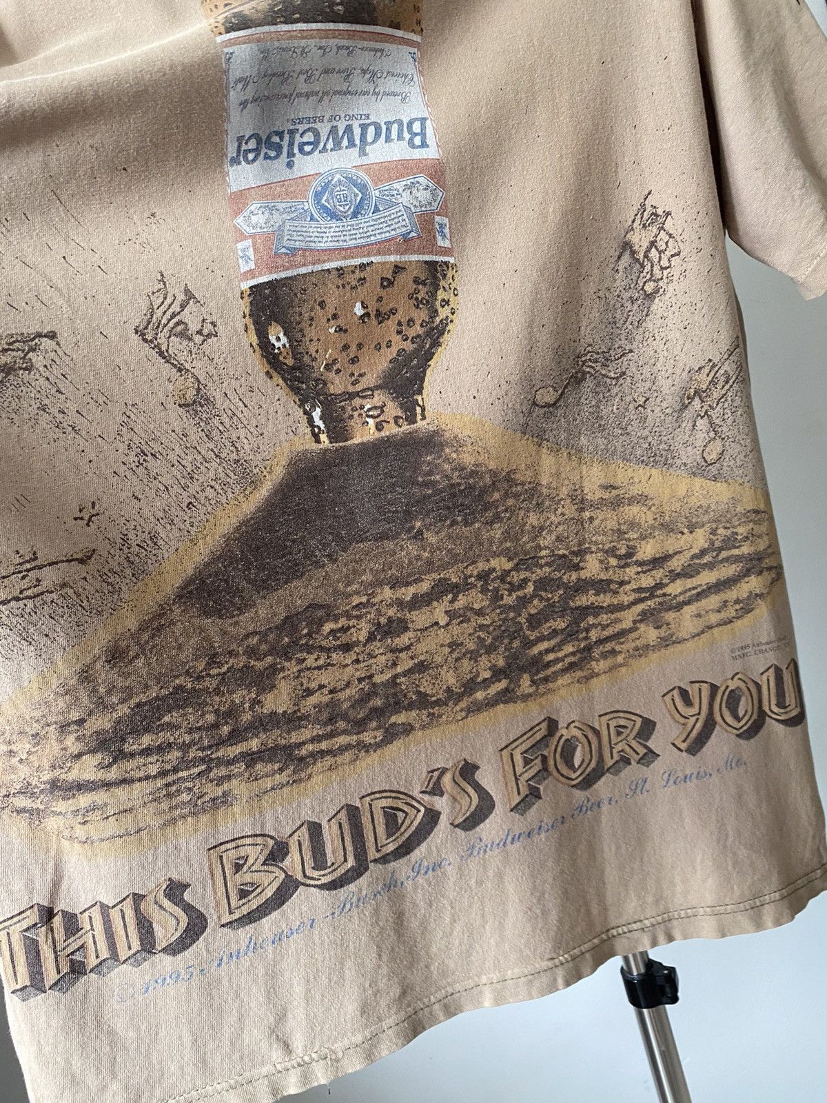 Budweiser Vintage 1995 Budweiser Full Print T Shirt Size US XL / EU 56 / 4 - 4 Thumbnail