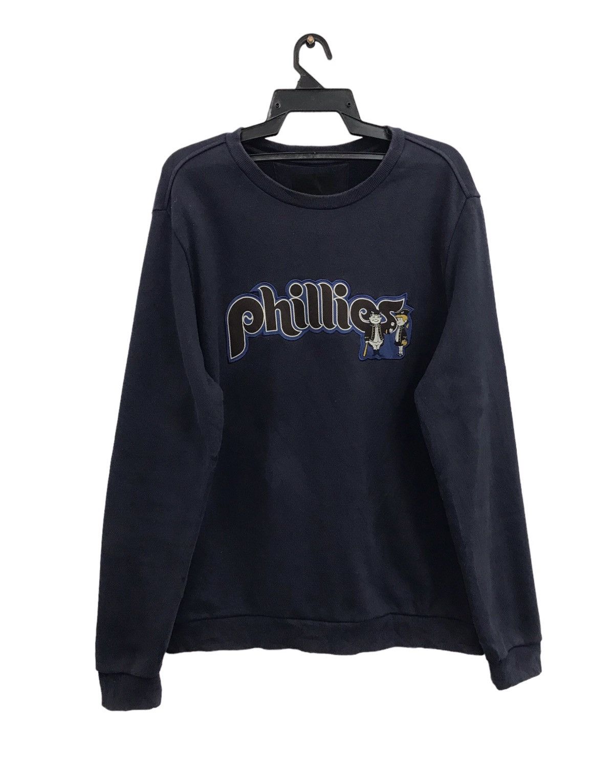 image of Mlb Major League Baseball Phillies Sweatshirt in Navy, Men's (Size Large)