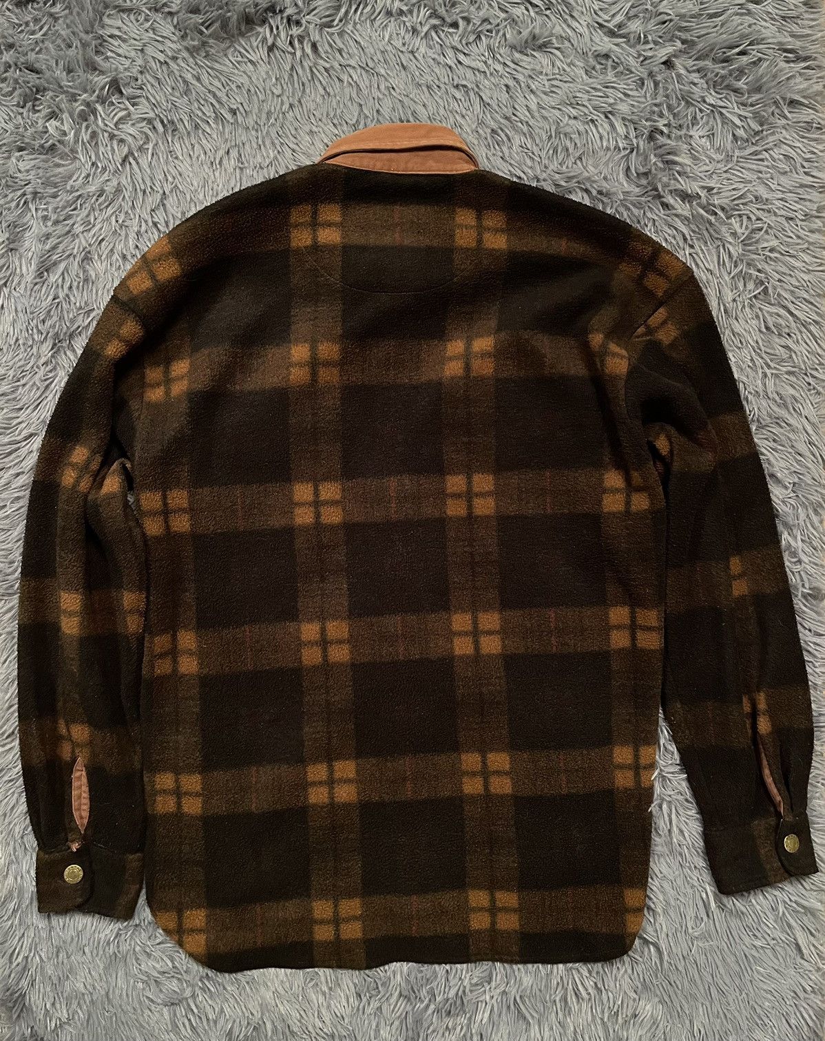 Burberry × Vintage Burberry 90s vintage fleece check tartan overshirt jacket Size US M / EU 48-50 / 2 - 4 Thumbnail