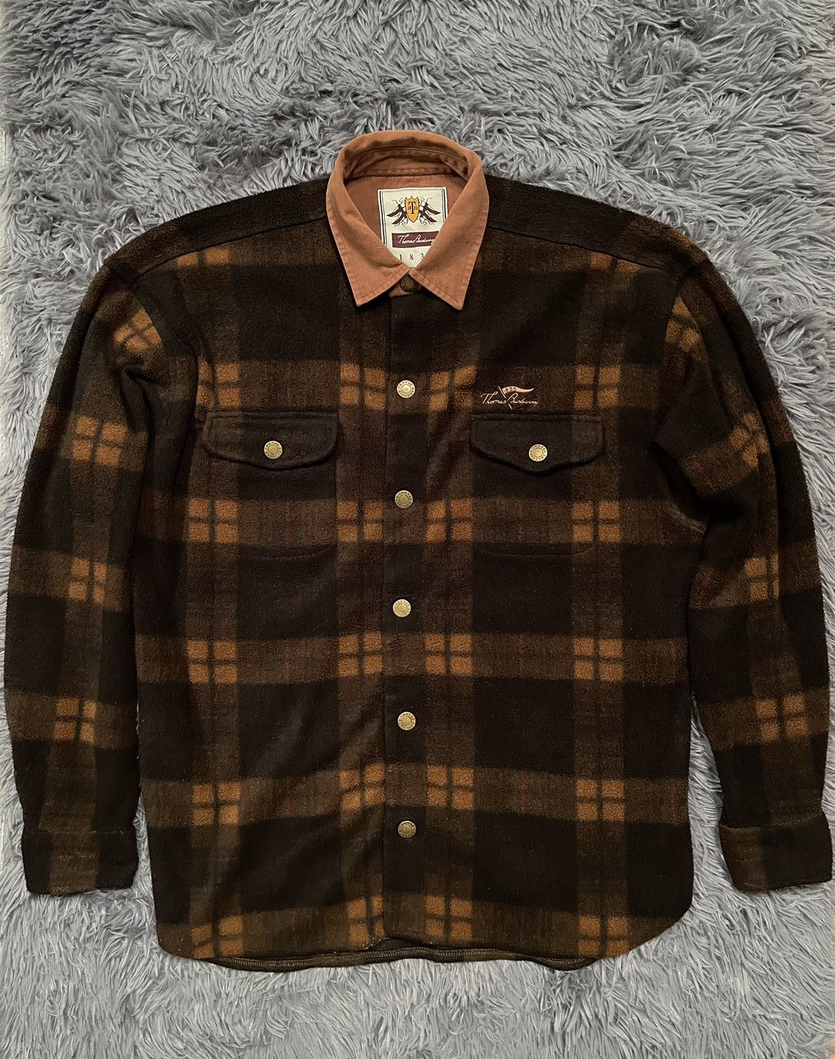 Burberry × Vintage Burberry 90s vintage fleece check tartan overshirt jacket Size US M / EU 48-50 / 2 - 1 Thumbnail