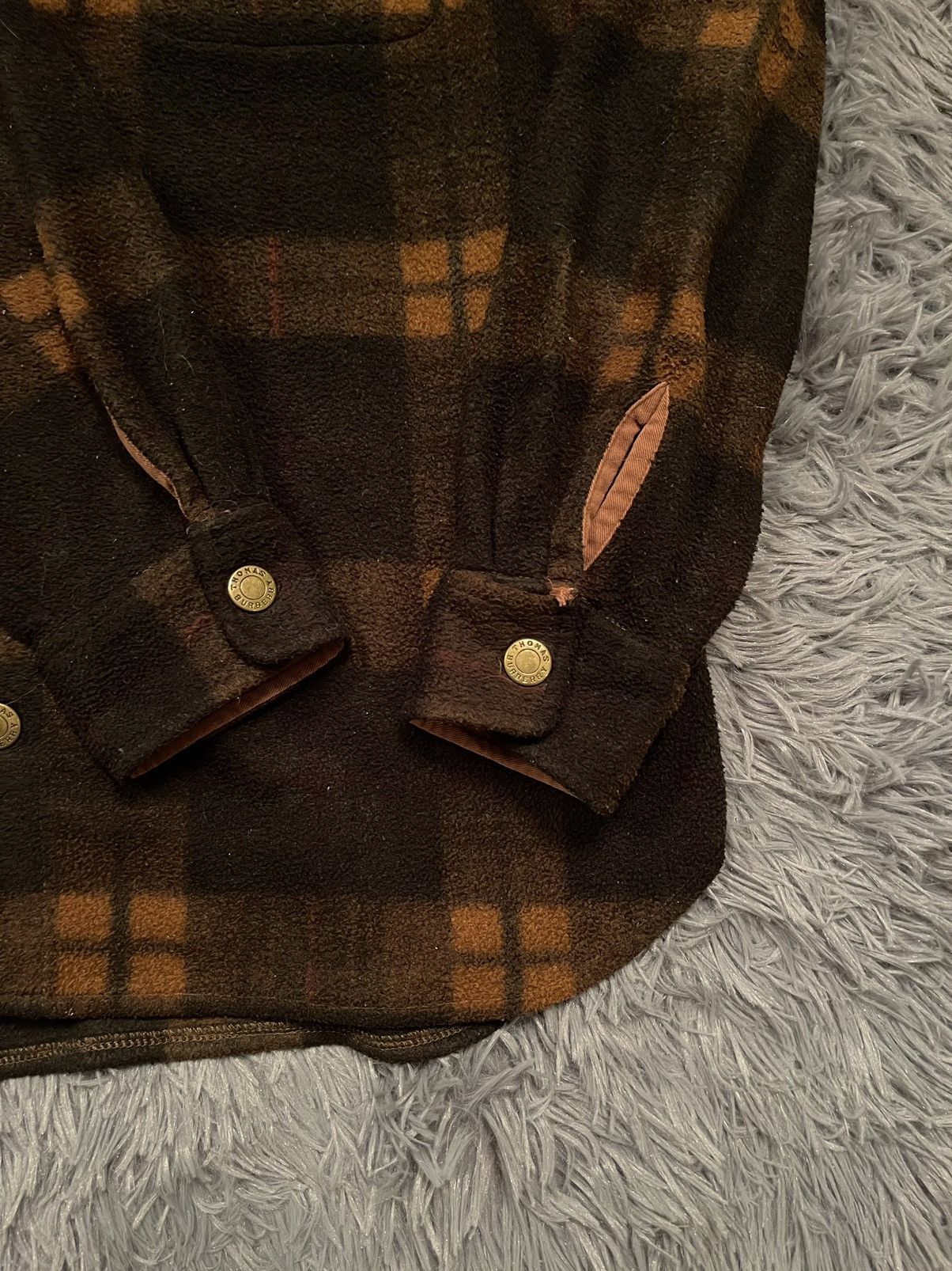 Burberry × Vintage Burberry 90s vintage fleece check tartan overshirt jacket Size US M / EU 48-50 / 2 - 8 Thumbnail