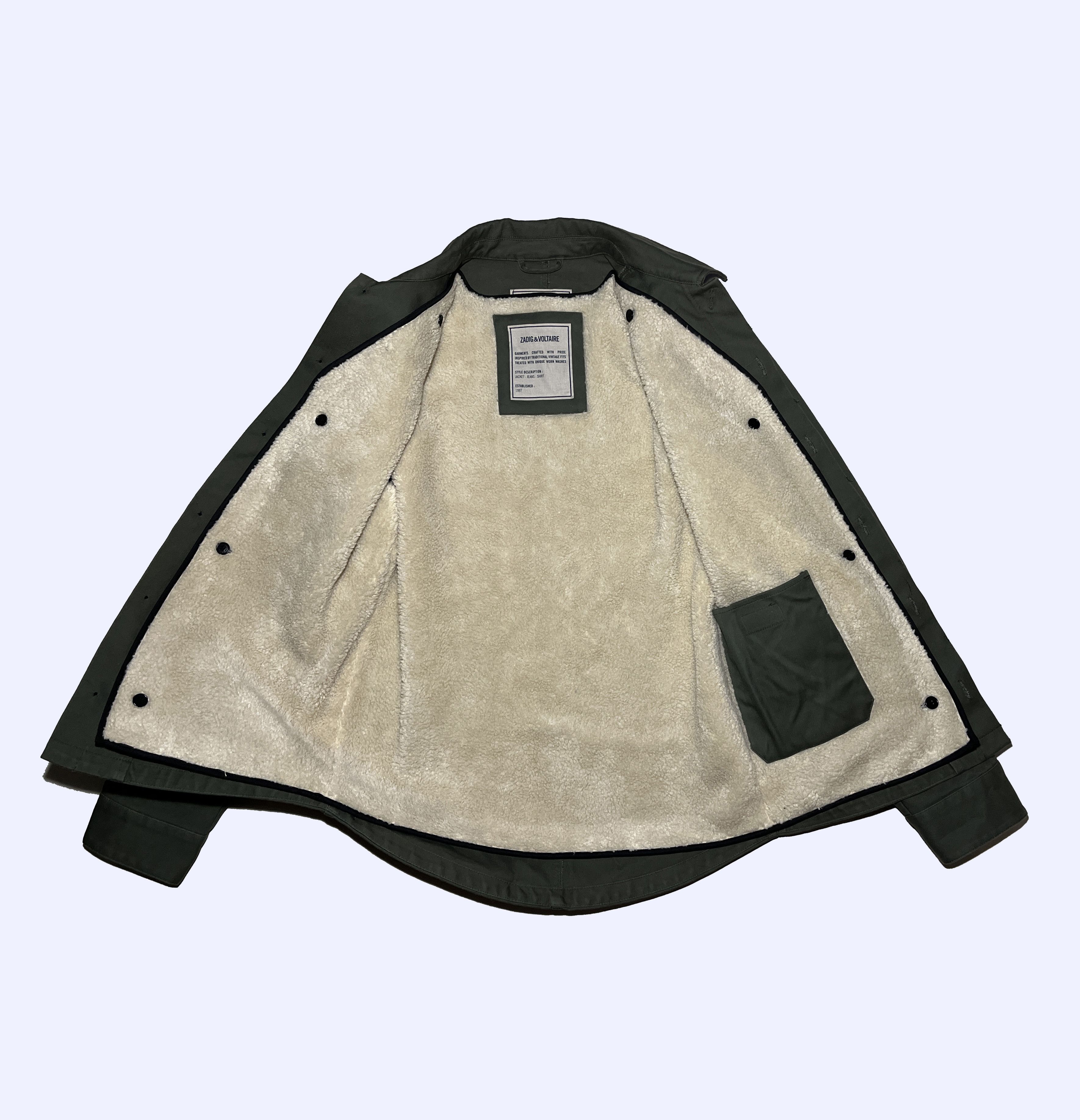 Zadig & Voltaire ZADIG VOLTAIRE Blake Army Sherpa Military Deck Jacket Size US S / EU 44-46 / 1 - 6 Thumbnail
