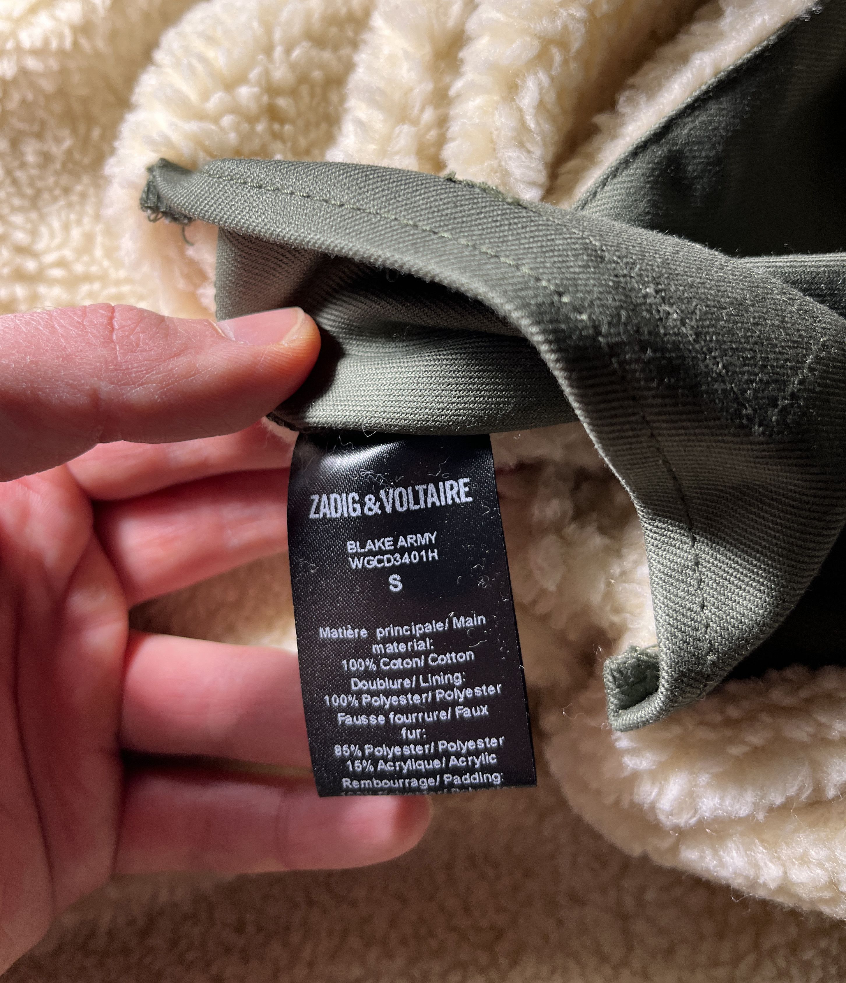 Zadig & Voltaire ZADIG VOLTAIRE Blake Army Sherpa Military Deck Jacket Size US S / EU 44-46 / 1 - 9 Thumbnail