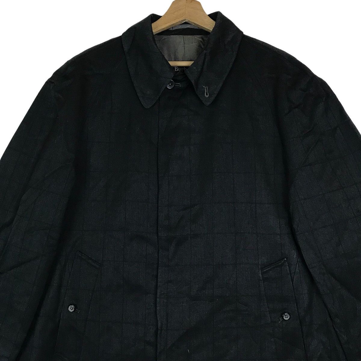 Vintage Burberrys’ Flat Hidden Button Long Coat Jacket