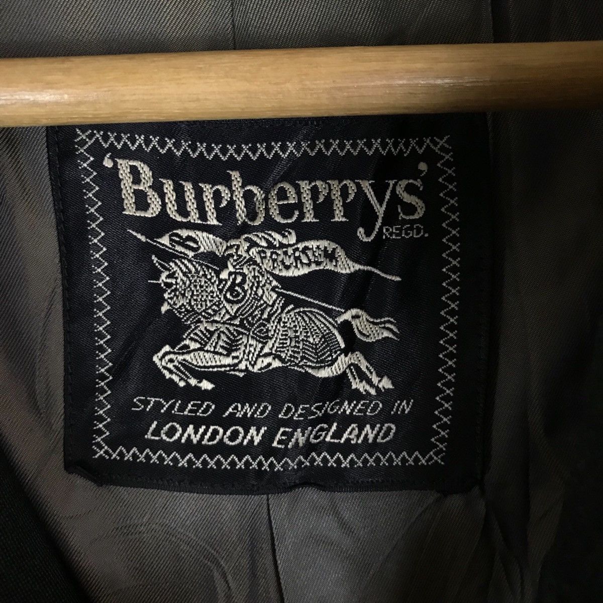 Vintage Burberrys’ Flat Hidden Button Long Coat Jacket