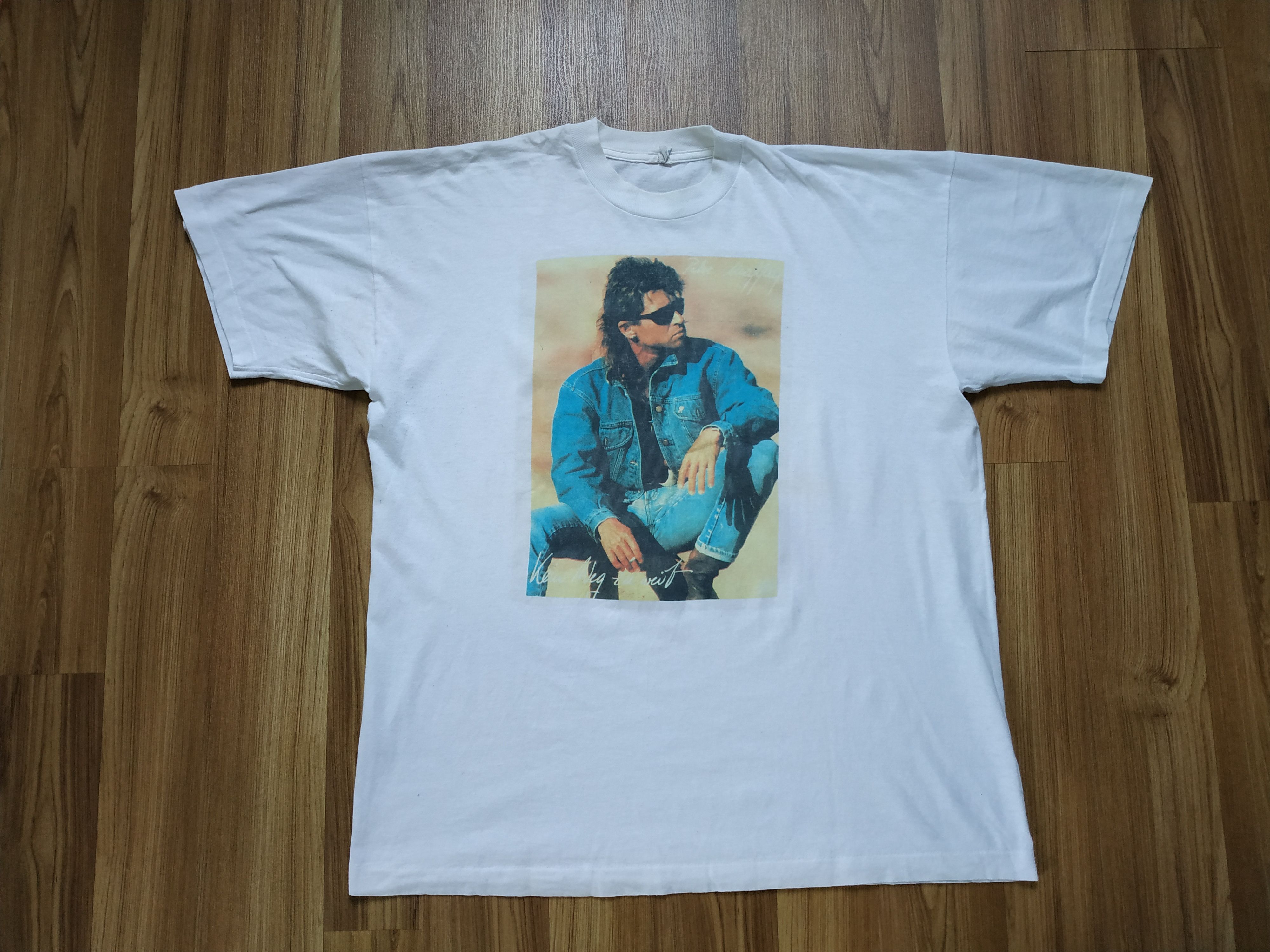 Band Tees Vintage Peter Maffay T Shirt like Jimm Morrison Hendrix Size US XL / EU 56 / 4 - 1 Thumbnail