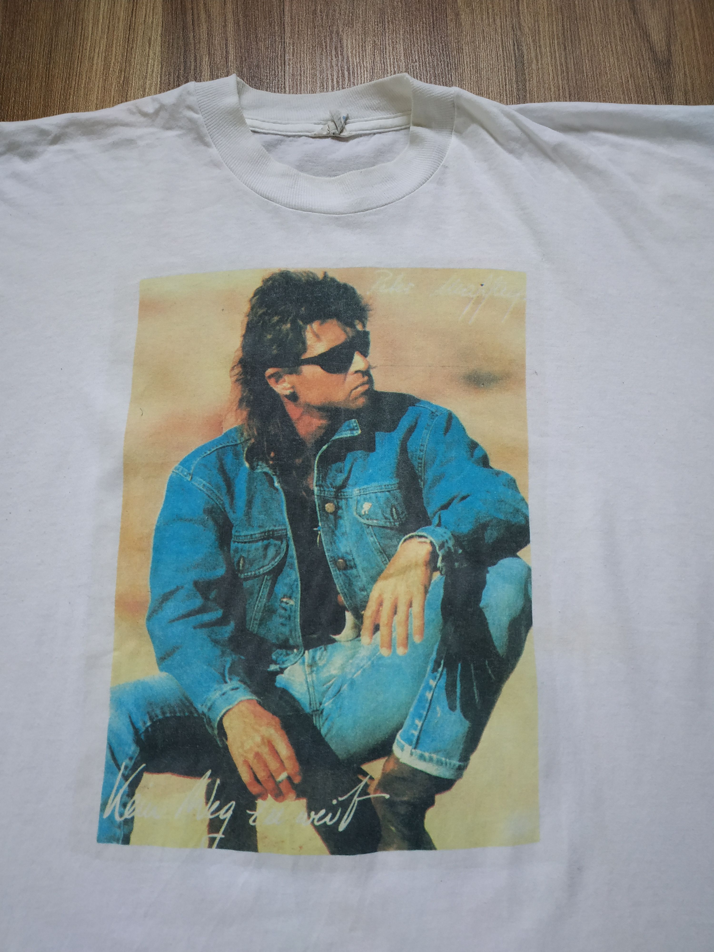 Band Tees Vintage Peter Maffay T Shirt like Jimm Morrison Hendrix Size US XL / EU 56 / 4 - 2 Thumbnail