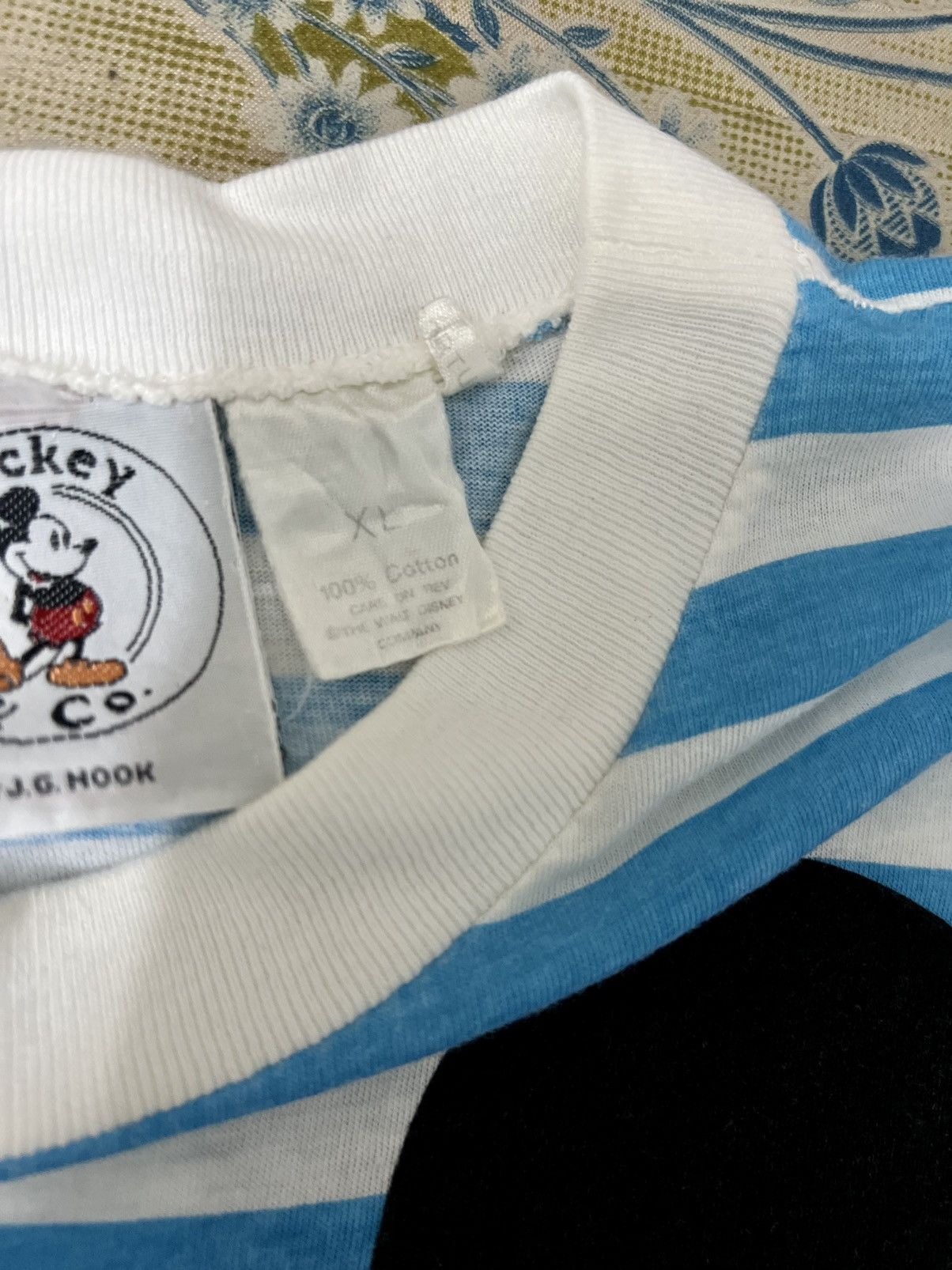 Disney × Mickey Mouse × Vintage Vintage Disney Mickey Mouse Mirror Striped Tee Size US XL / EU 56 / 4 - 6 Thumbnail