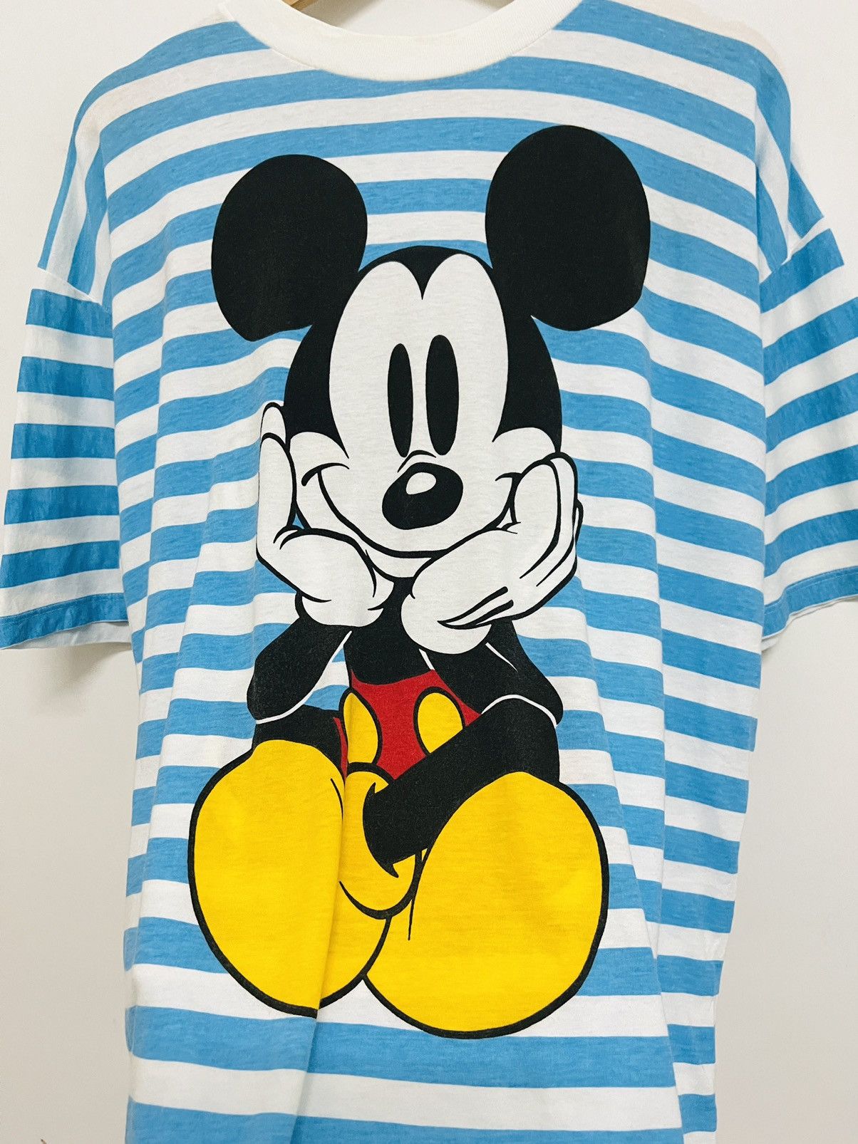 Disney × Mickey Mouse × Vintage Vintage Disney Mickey Mouse Mirror Striped Tee Size US XL / EU 56 / 4 - 2 Thumbnail
