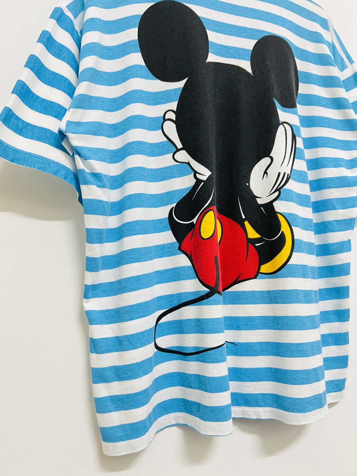 Disney × Mickey Mouse × Vintage Vintage Disney Mickey Mouse Mirror Striped Tee Size US XL / EU 56 / 4 - 9 Thumbnail