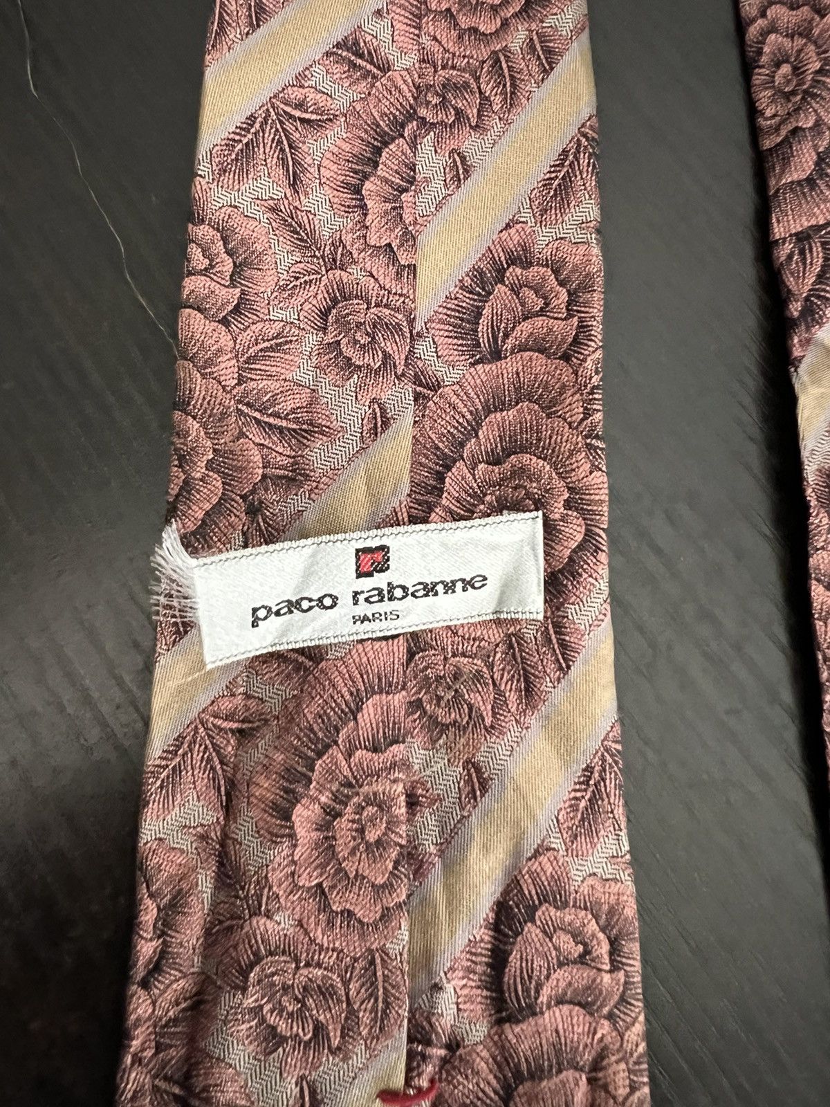 Vintage Vintage Paco Rabbane Silk Tie Size ONE SIZE - 5 Thumbnail
