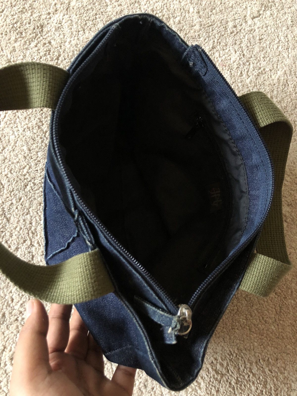 Jean Paul Gaultier 1990s Jean Paul Gaultier Denim Small Hand Carry Bag Size ONE SIZE - 7 Thumbnail