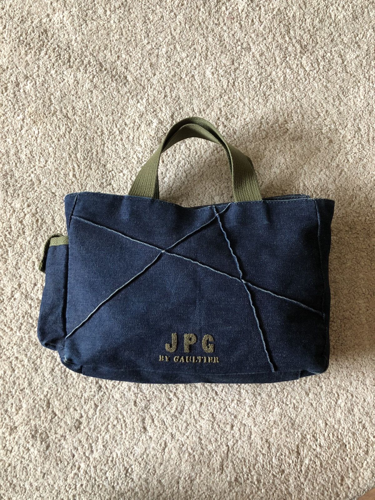 Jean Paul Gaultier 1990s Jean Paul Gaultier Denim Small Hand Carry Bag Size ONE SIZE - 1 Thumbnail