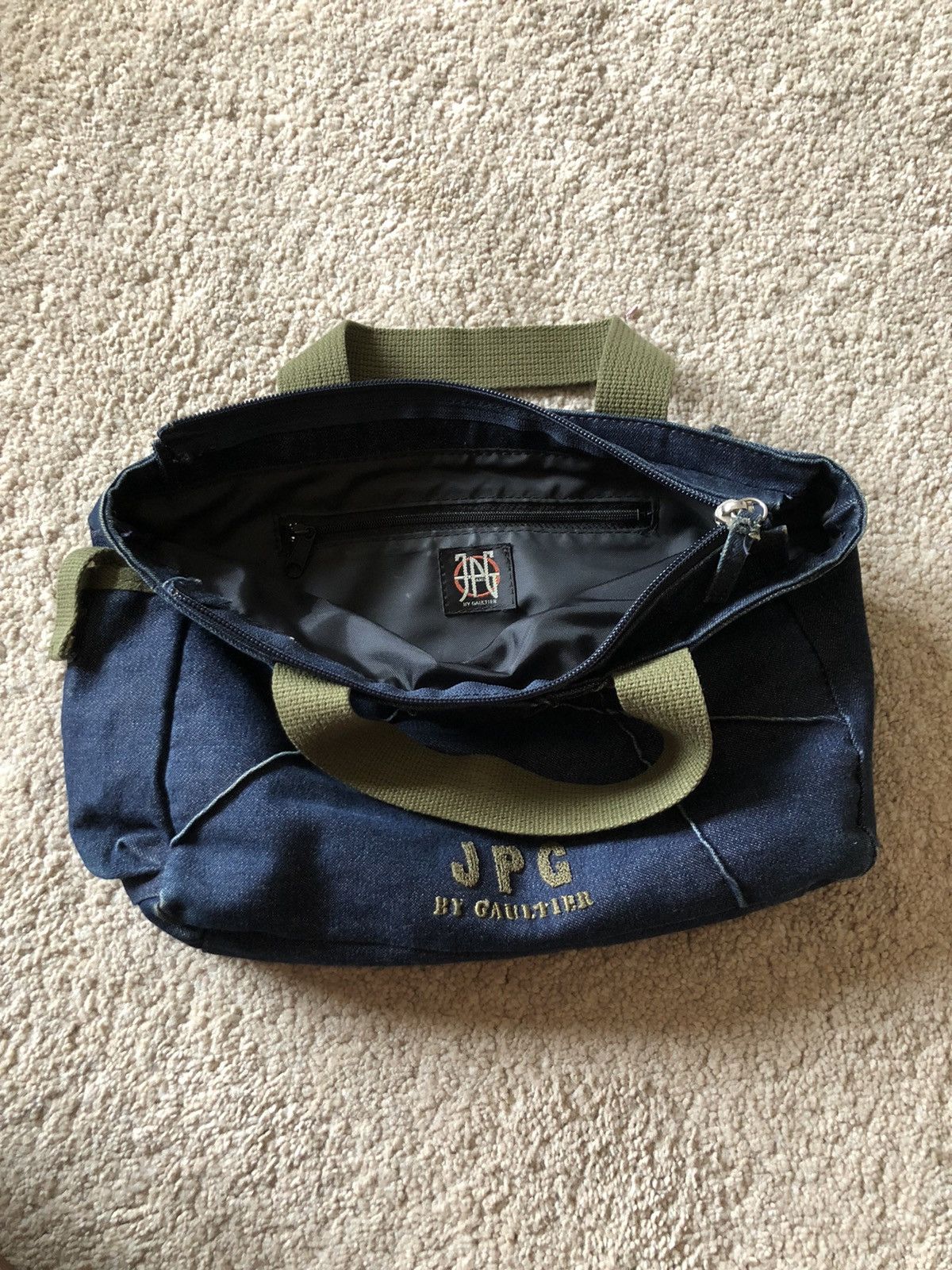 Jean Paul Gaultier 1990s Jean Paul Gaultier Denim Small Hand Carry Bag Size ONE SIZE - 8 Thumbnail