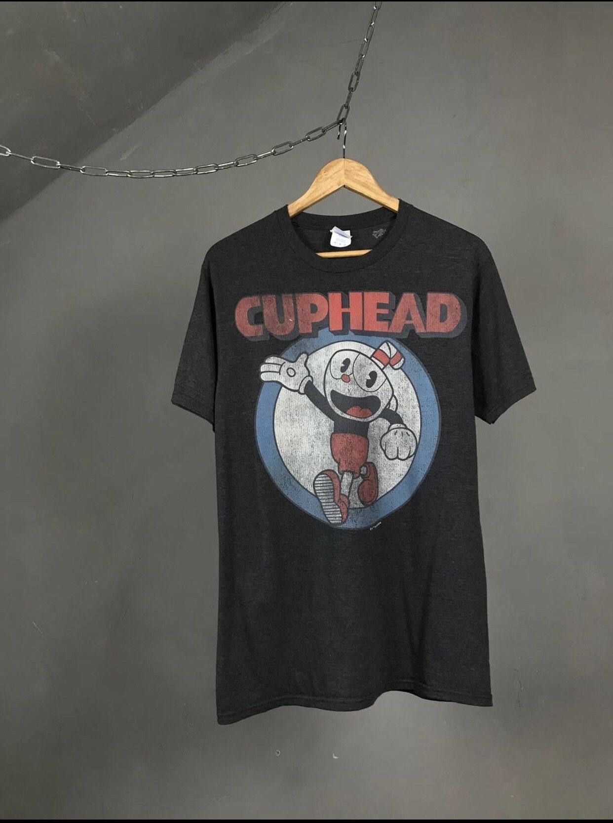 Japanese Brand × Vintage Cuphead Vintage Nintendo Streetwear Gray Tee Size US M / EU 48-50 / 2 - 1 Thumbnail