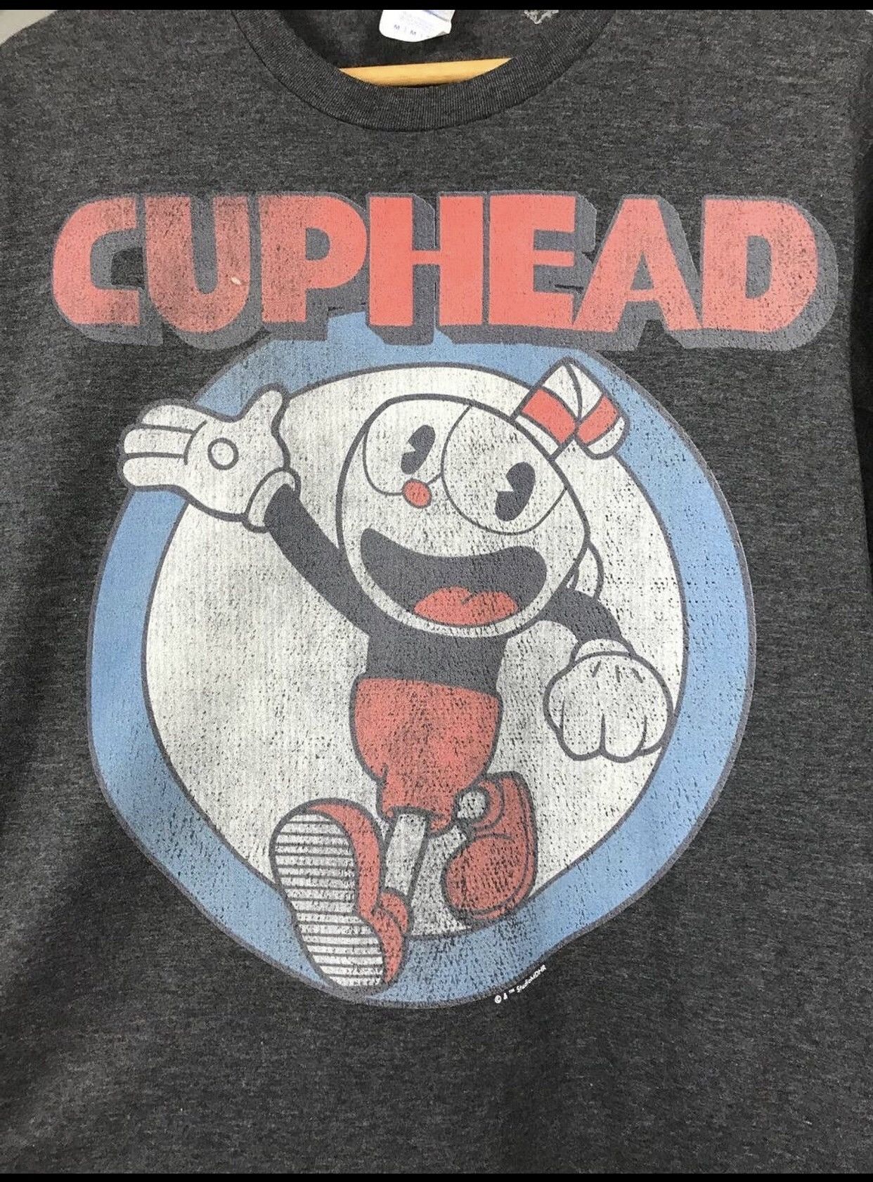 Japanese Brand × Vintage Cuphead Vintage Nintendo Streetwear Gray Tee Size US M / EU 48-50 / 2 - 3 Thumbnail