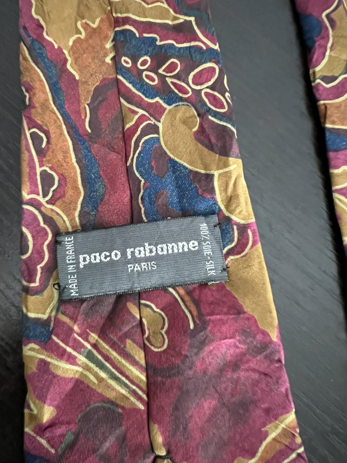 Vintage Vintage Paco Rabbane Silk Tie Size ONE SIZE - 5 Thumbnail