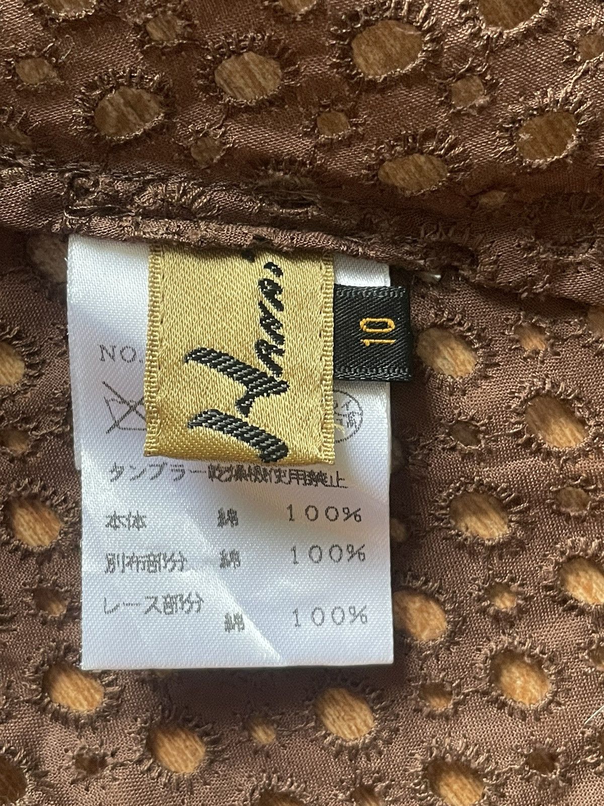Japanese Brand Yukiko Hanai Mesh Blouse Size L / US 10 / IT 46 - 5 Thumbnail