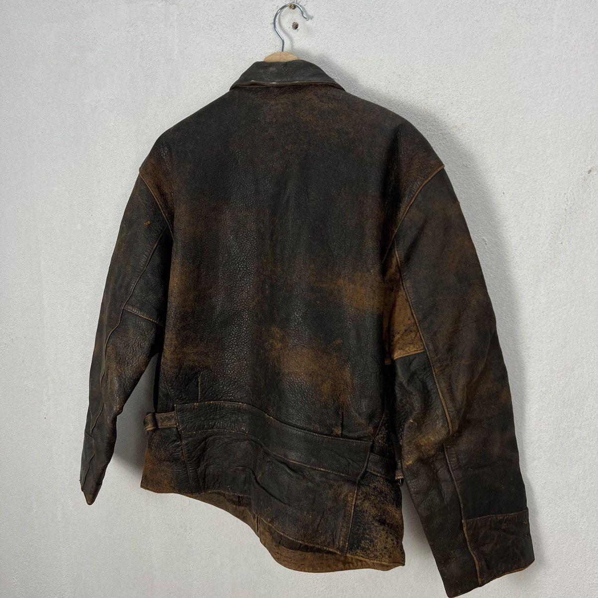 Leather VINTAGE CRASH MK 3 LEATHER RIDER BIKER JACKET Size US M / EU 48-50 / 2 - 10 Thumbnail