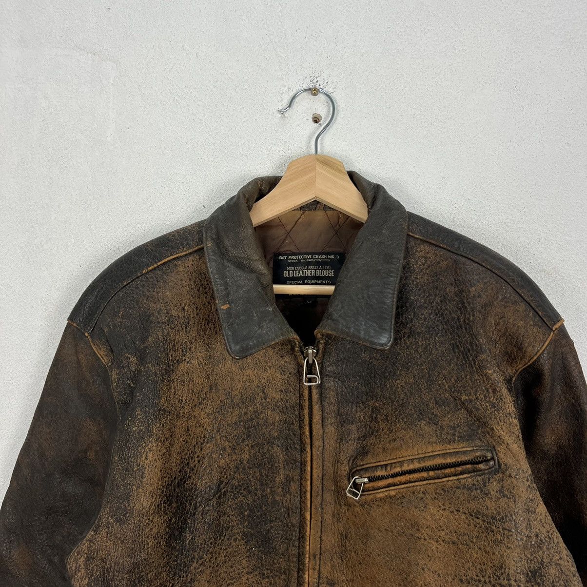 Leather VINTAGE CRASH MK 3 LEATHER RIDER BIKER JACKET Size US M / EU 48-50 / 2 - 3 Thumbnail