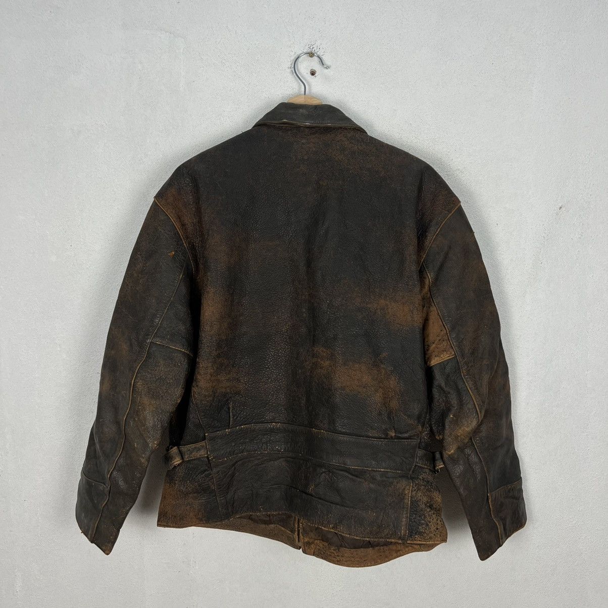 Leather VINTAGE CRASH MK 3 LEATHER RIDER BIKER JACKET Size US M / EU 48-50 / 2 - 9 Thumbnail