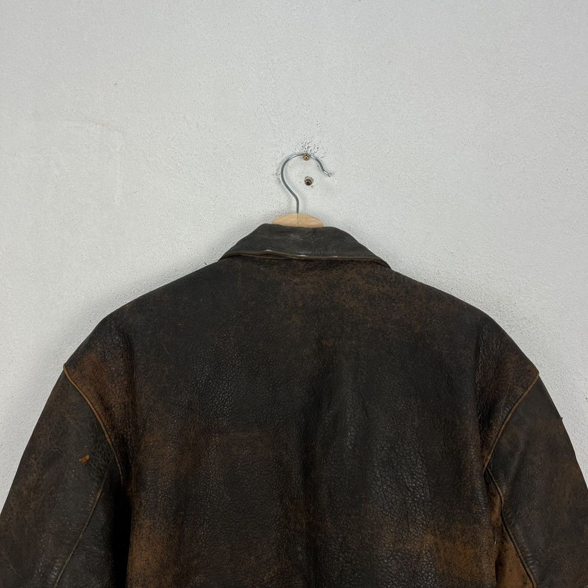 Leather VINTAGE CRASH MK 3 LEATHER RIDER BIKER JACKET Size US M / EU 48-50 / 2 - 12 Thumbnail