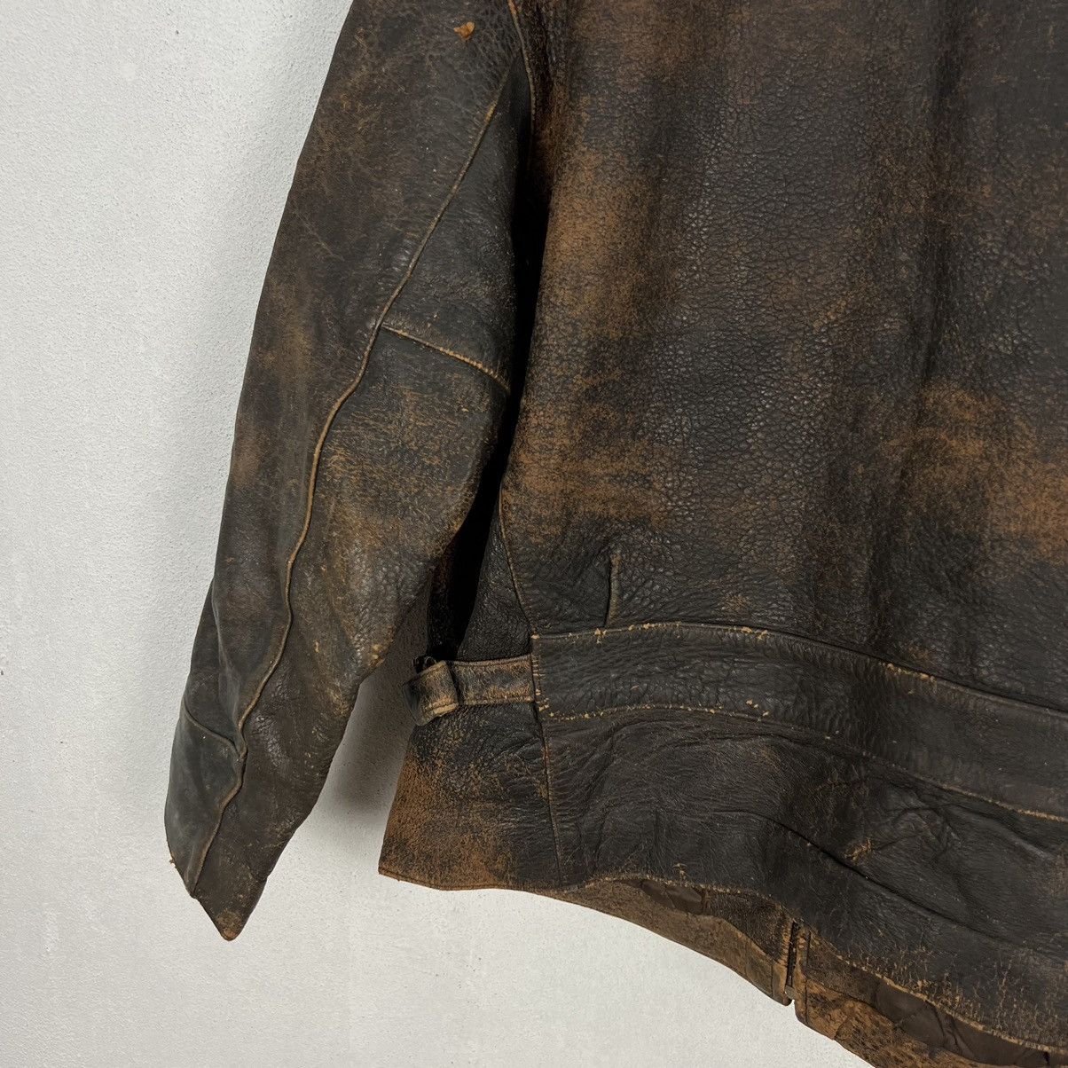 Leather VINTAGE CRASH MK 3 LEATHER RIDER BIKER JACKET Size US M / EU 48-50 / 2 - 11 Thumbnail
