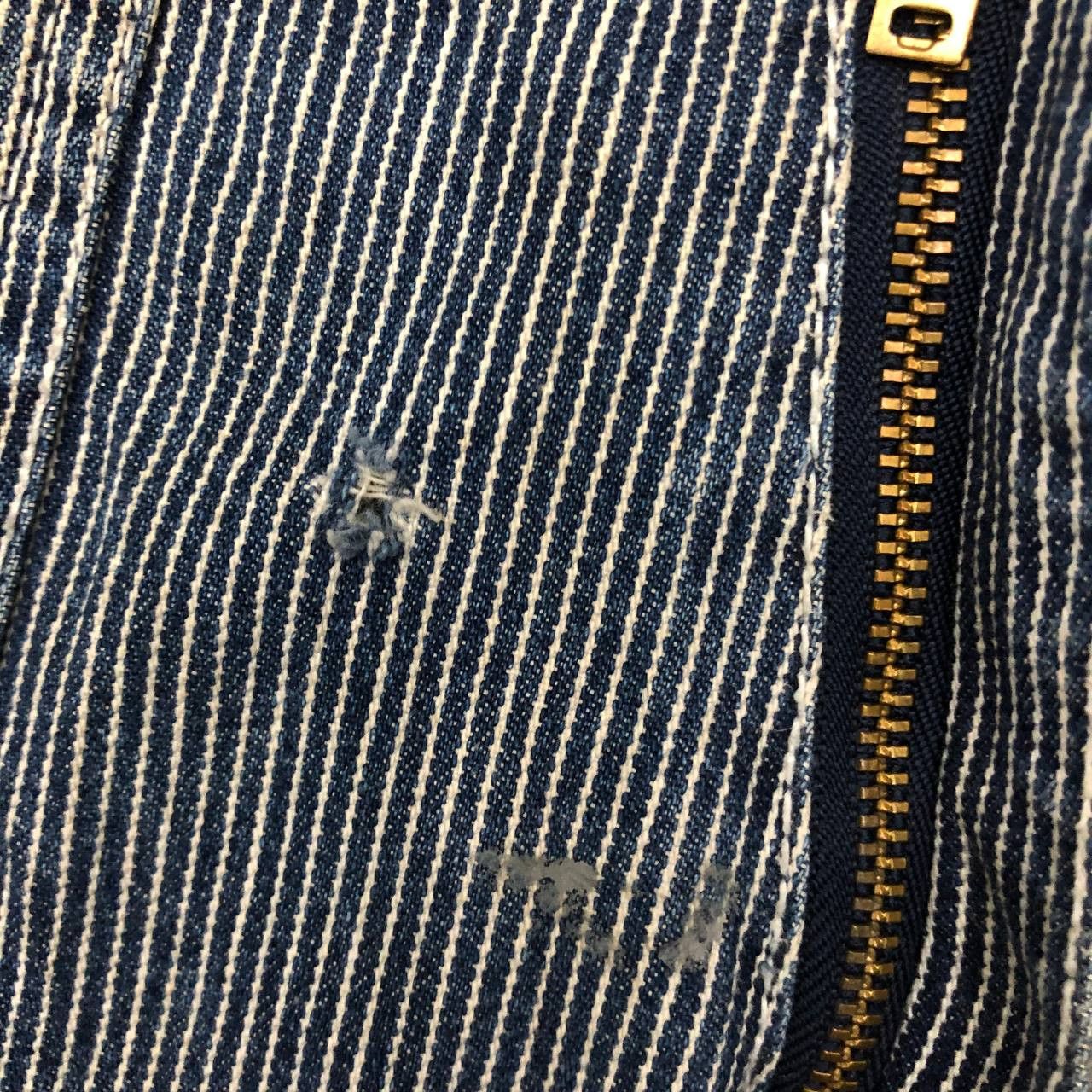 Japanese Brand P408 VTG DOGMAN HICKORY STRIPED CARGO PANTS Size US 33 - 12 Thumbnail