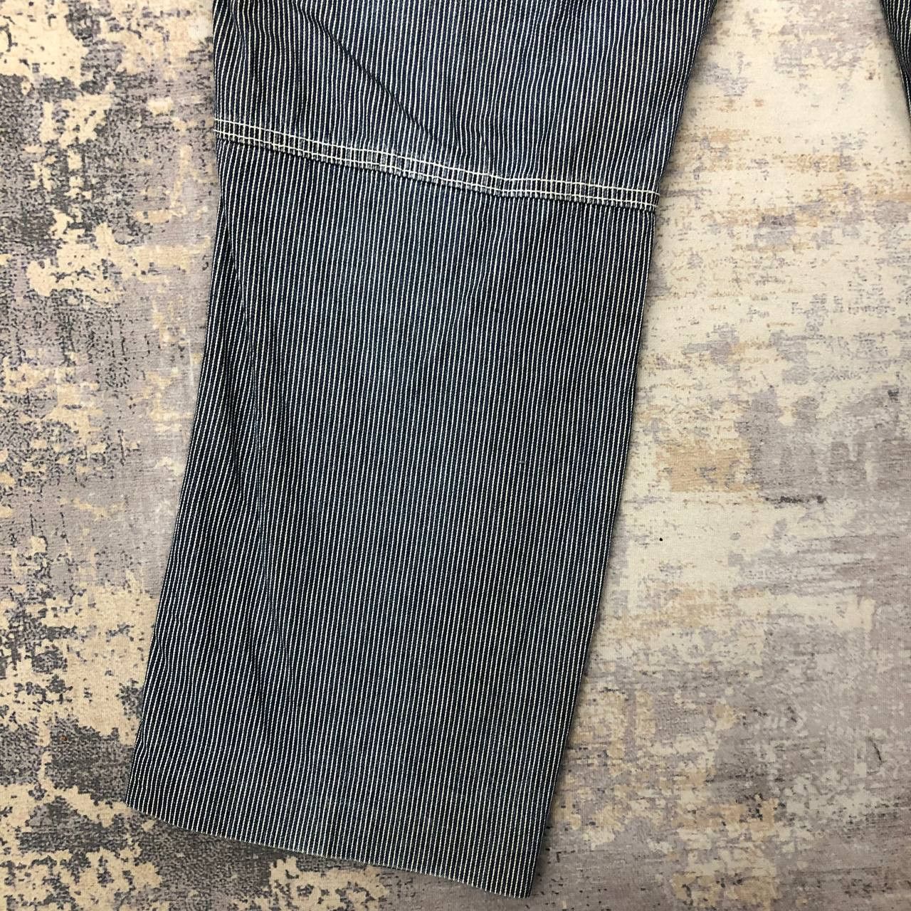 Japanese Brand P408 VTG DOGMAN HICKORY STRIPED CARGO PANTS Size US 33 - 8 Thumbnail