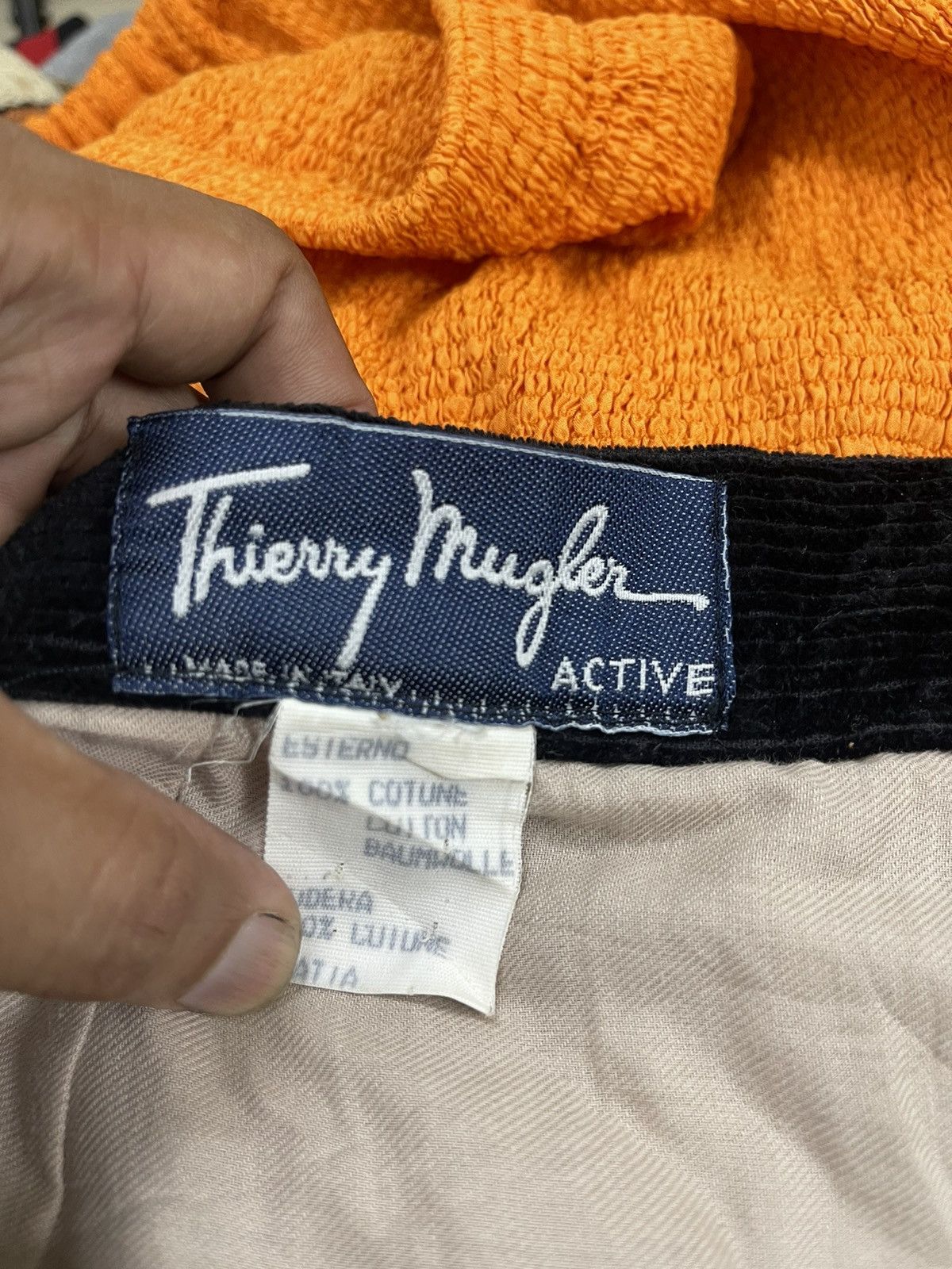 Thierry Mugler × Vintage VINTAGE DESIGNER THIERRY MUGLER CORDUROY SKIRT Size 27" / US 4 / IT 40 - 7 Thumbnail