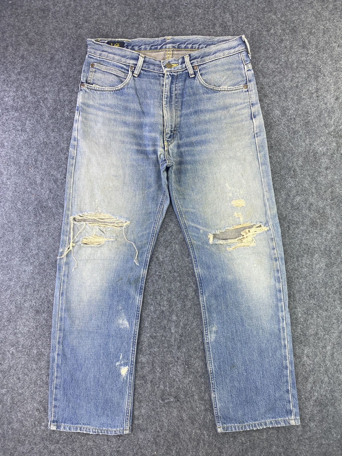 Lee Lee Distress Blue Wash Jeans - J797 Size US 32 / EU 48 - 1 Thumbnail